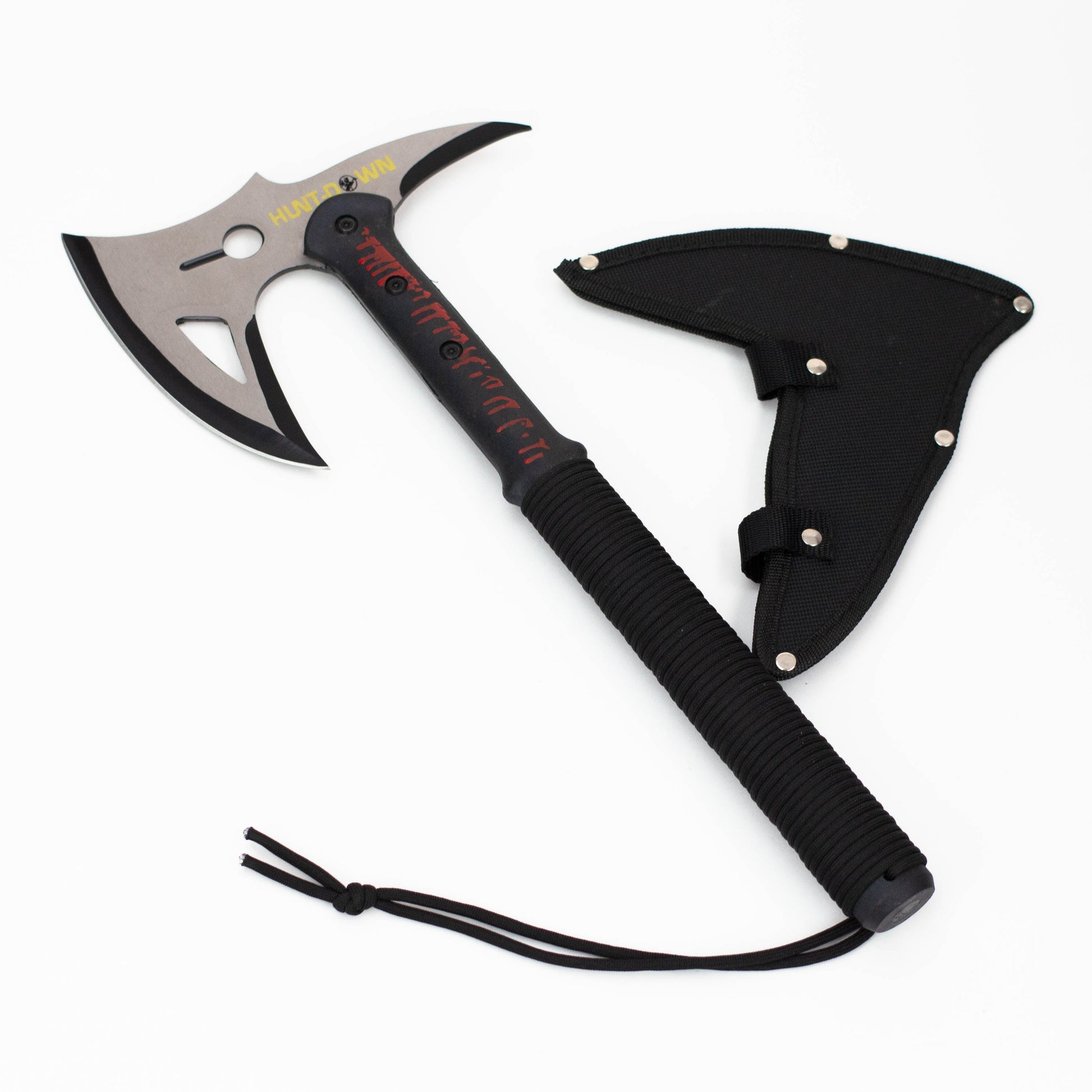 16" Hunt Down Black Hard Plastic Handle Tactical Axe [HD8246]_0