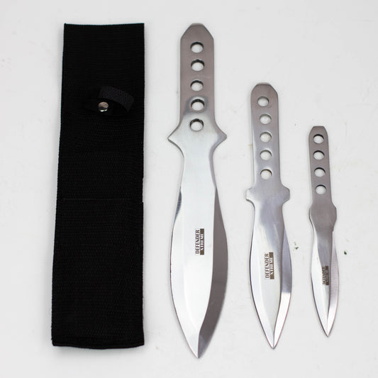 3pc Throwing Stainless steel Knife Set with Sheath [456-S]_0