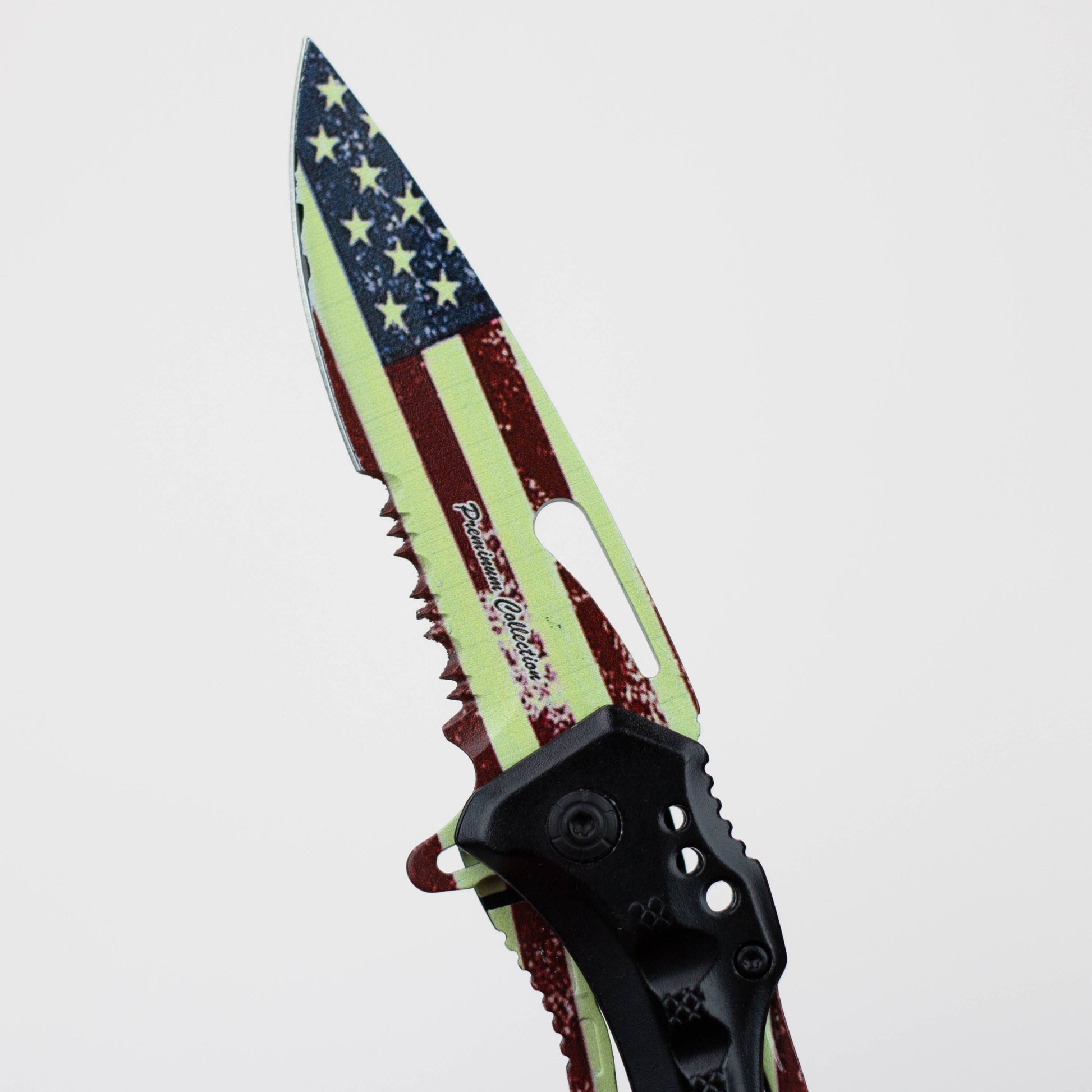 8" " USA Flag  Handle - Folding Knife [13733]_3