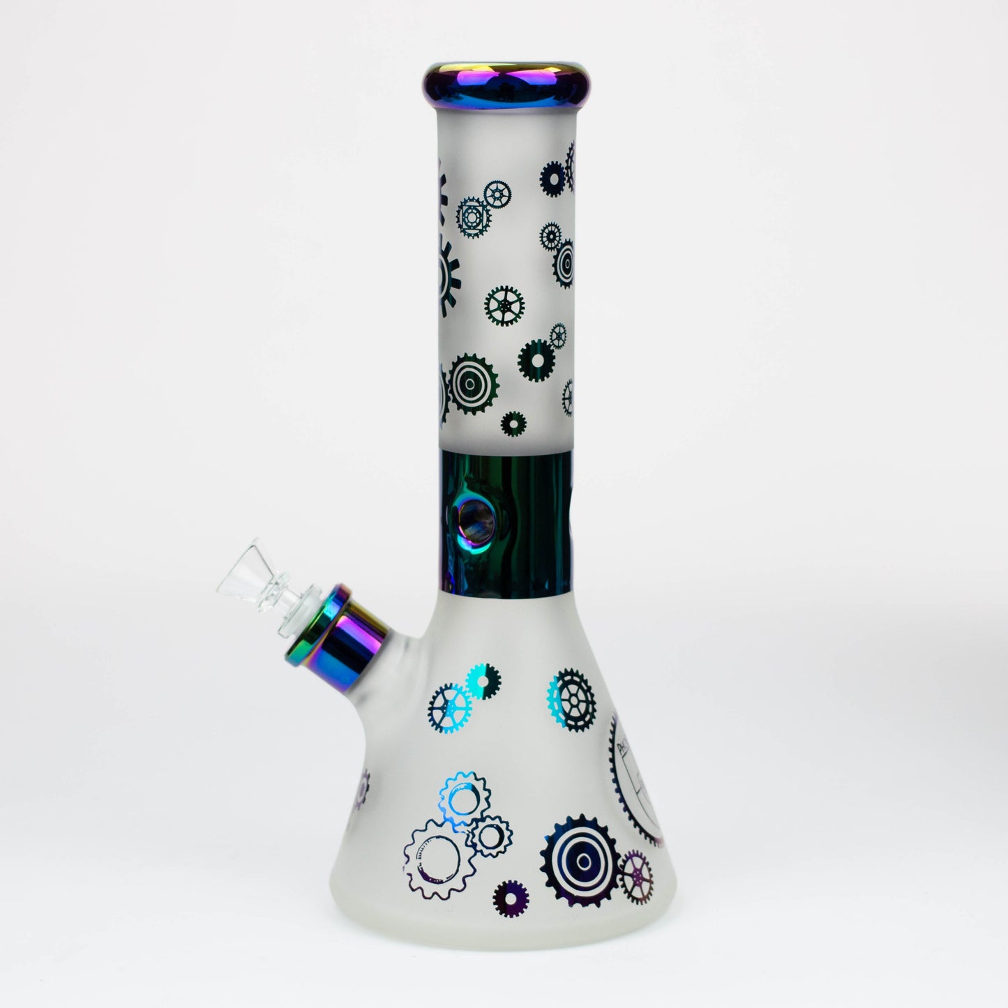 PHOENIX STAR-12.5"  Snadblast and electroplated 7 mm glass beaker bong_4