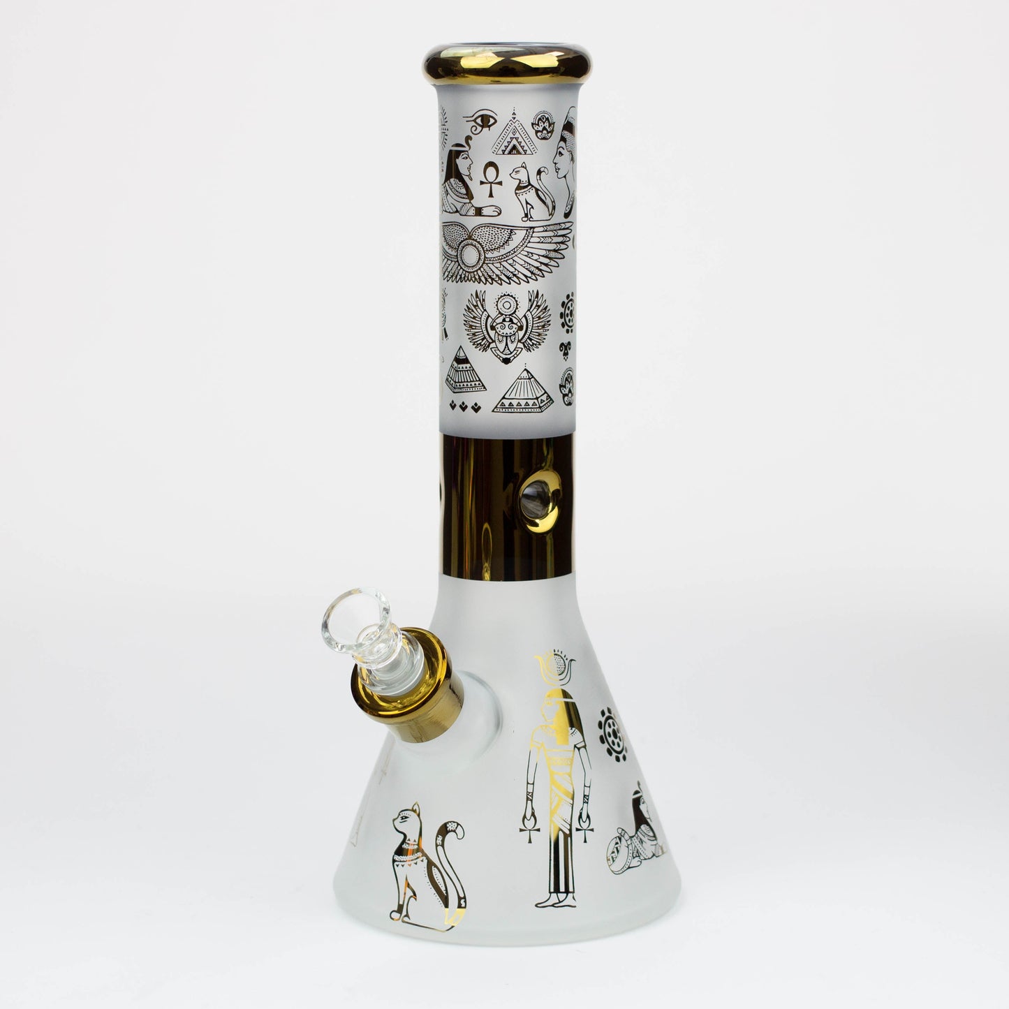 PHOENIX STAR-12.5"  Snadblast and electroplated 7 mm glass beaker bong_1