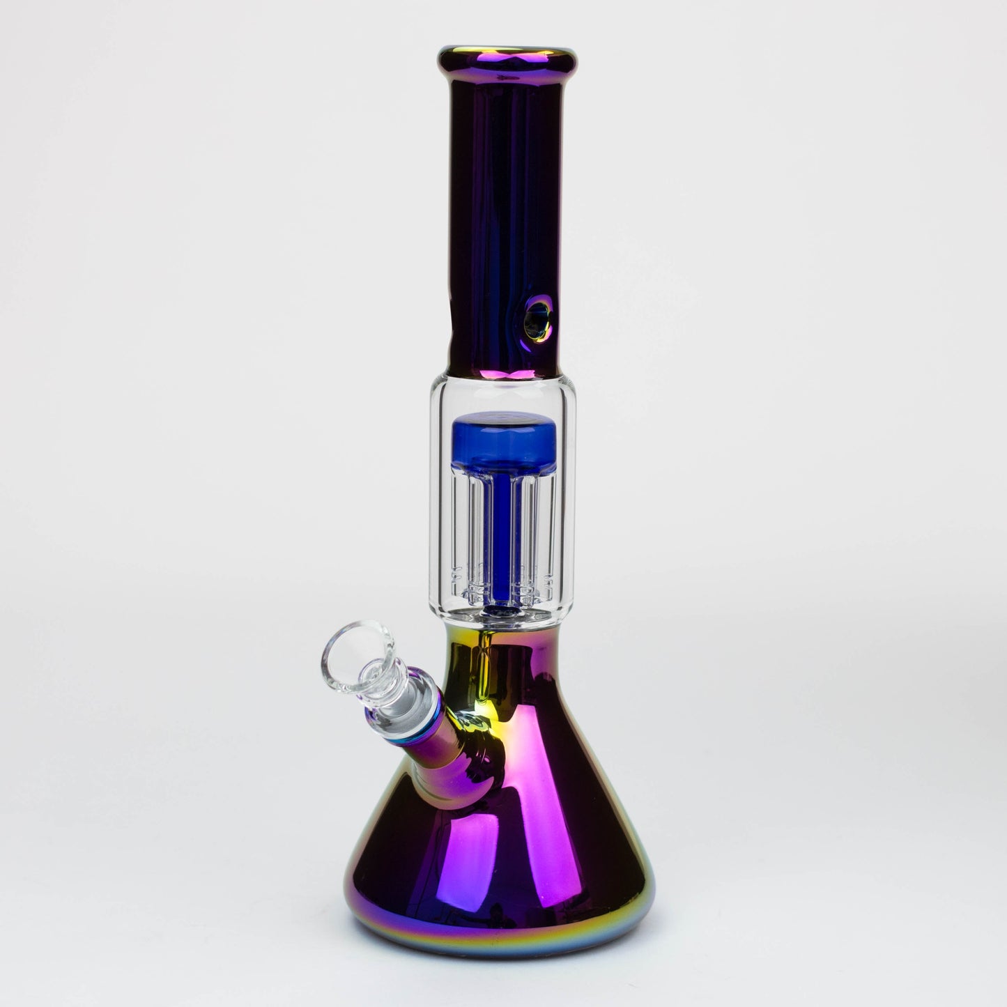 12" Electroplate glass water bong with 6 arms percolator [PHX111]_2