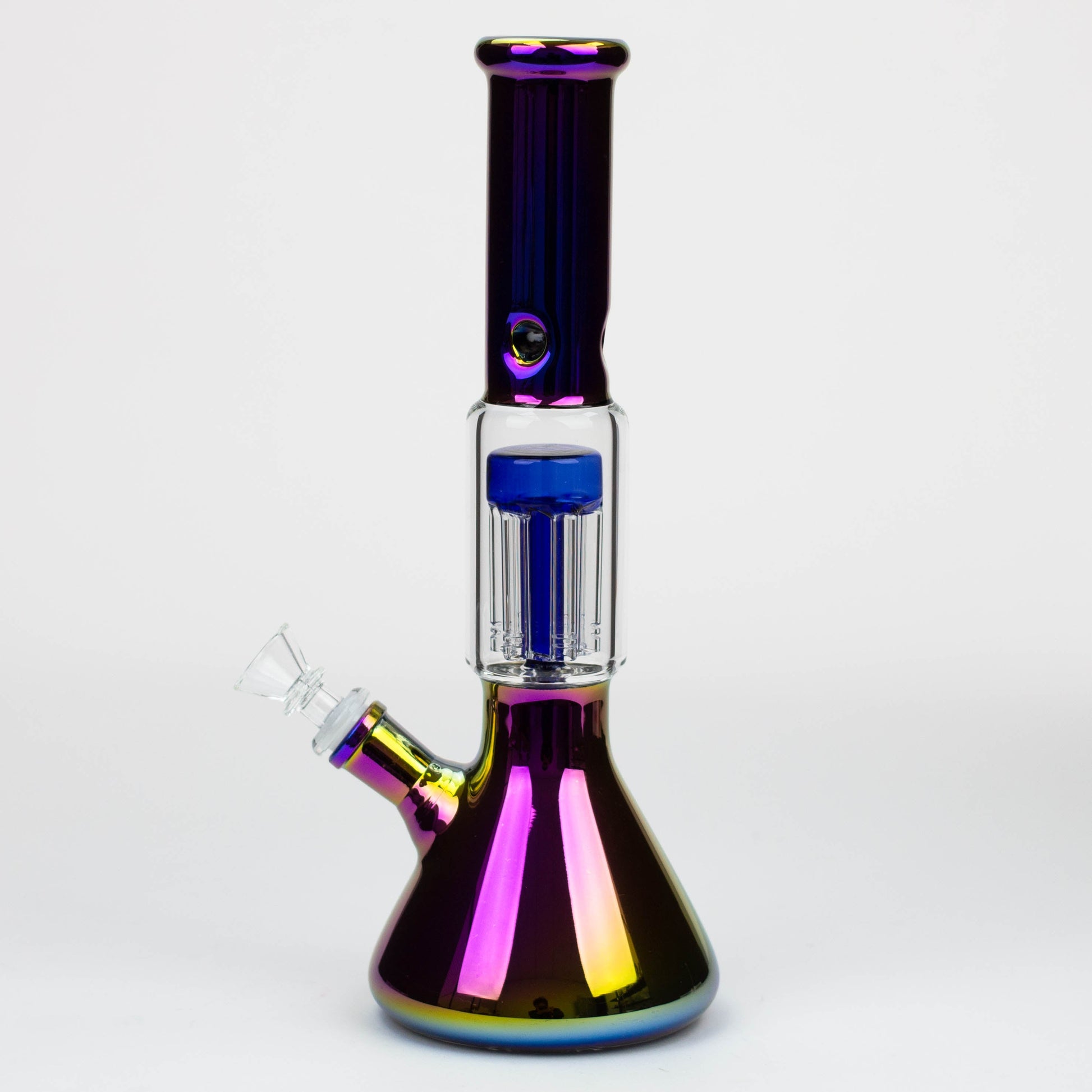 12" Electroplate glass water bong with 6 arms percolator [PHX111]_3