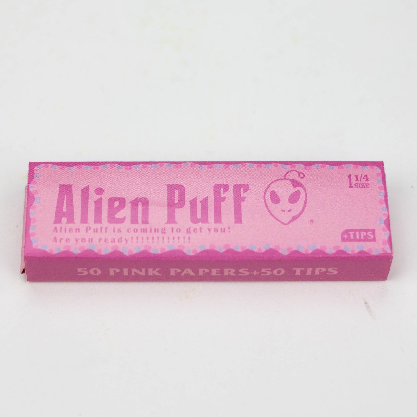 Alien Puff Pink – 1 1/4 size 100% Natural Organic Gum – Rolling paper with Filter Tips [HP2205]_2