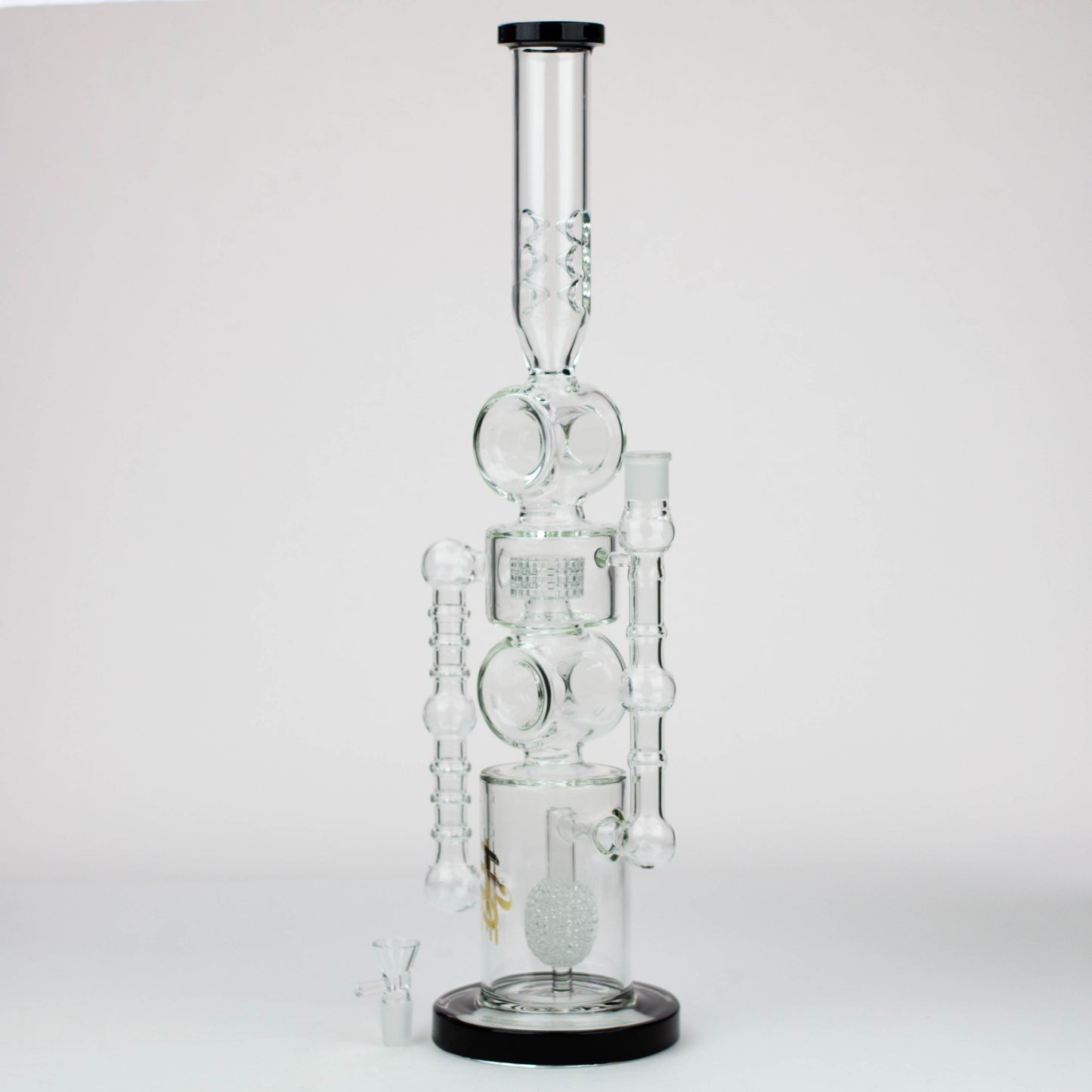 21" H2O Double ring glass water bong [H2O-24]_5