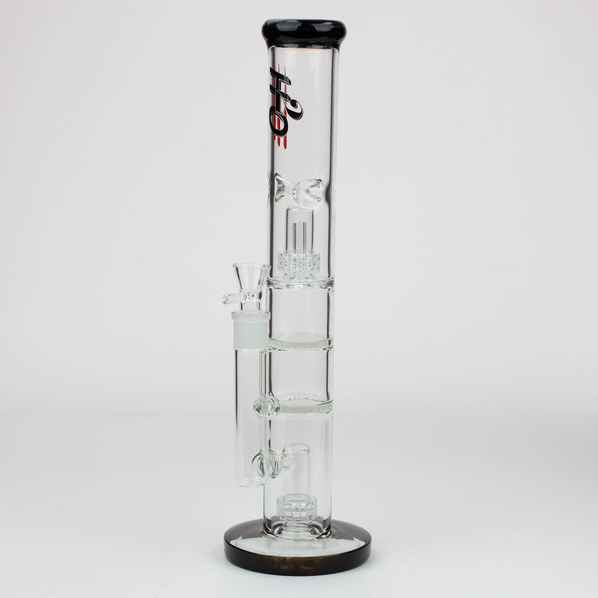 16" H2O Dual Honeycomb diffuser Glass water bong [H2O-27]_6