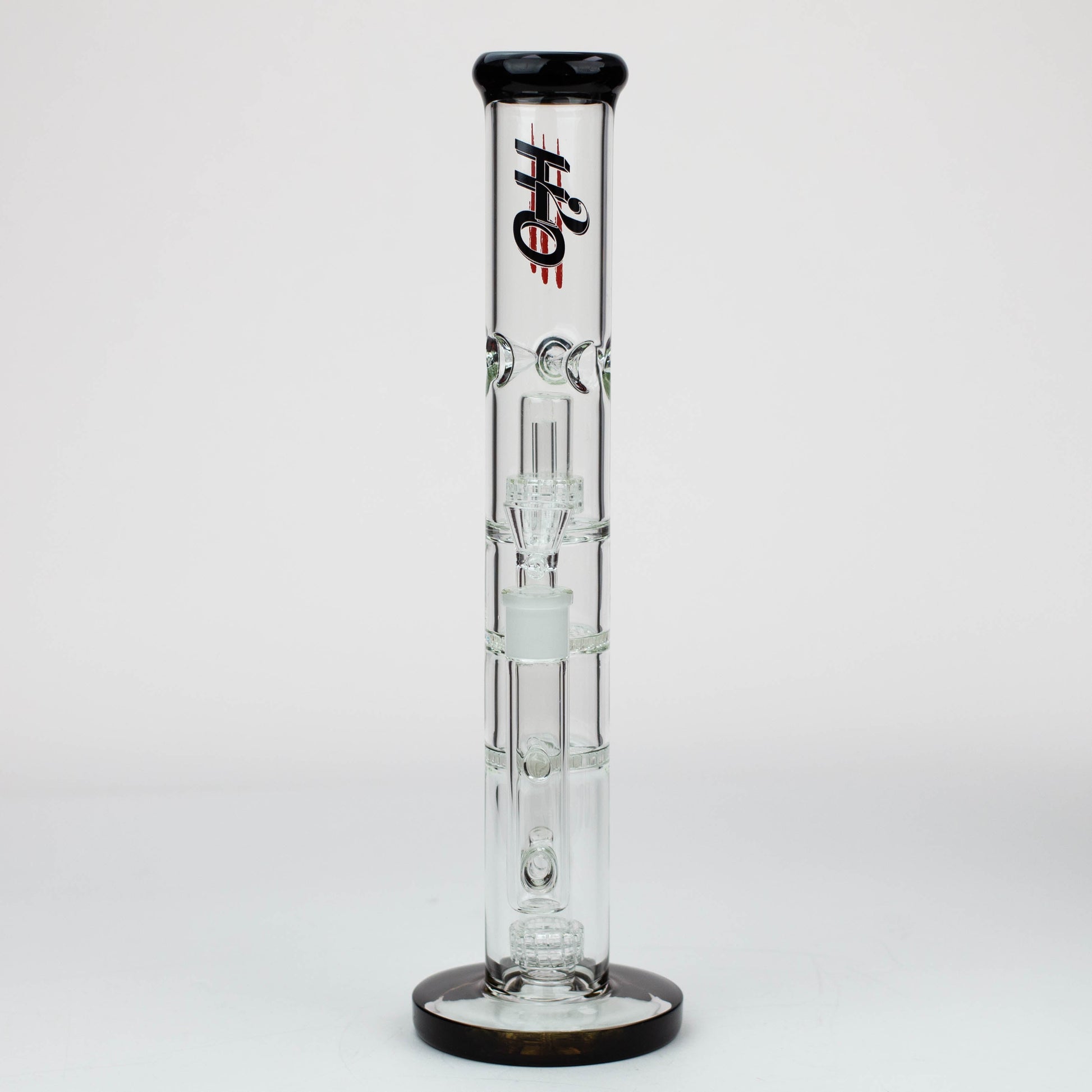 16" H2O Dual Honeycomb diffuser Glass water bong [H2O-27]_10