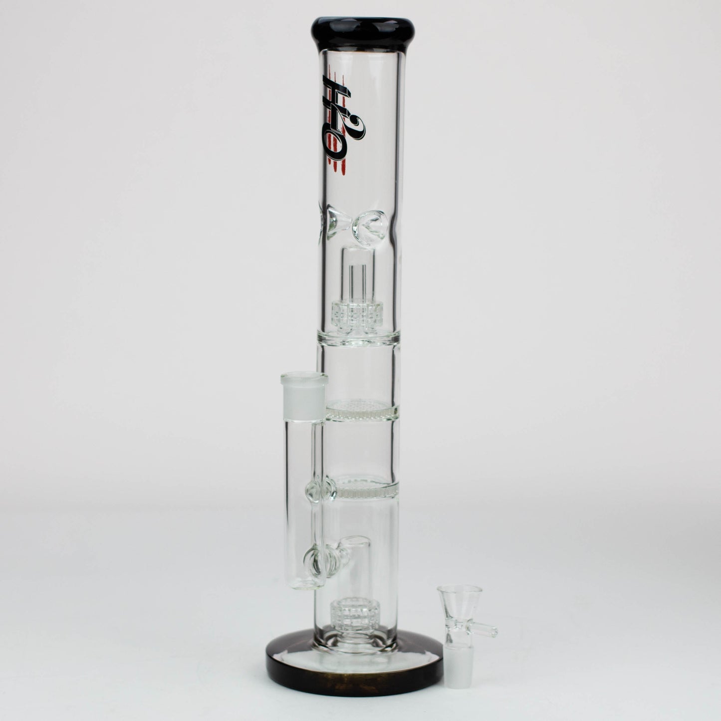 16" H2O Dual Honeycomb diffuser Glass water bong [H2O-27]_5