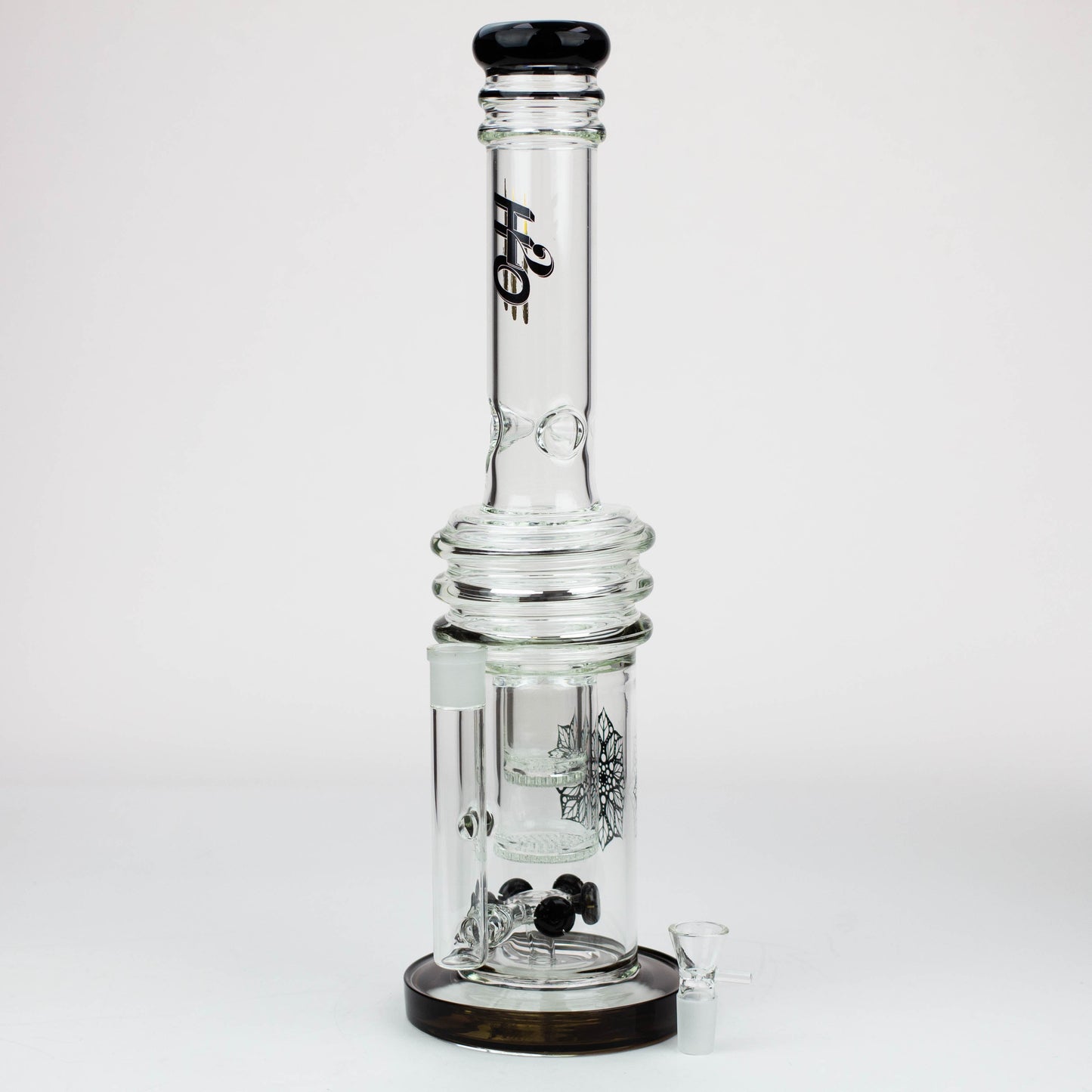 17" H2O glass water bong with double layer honeycomb [H2O-28]_5