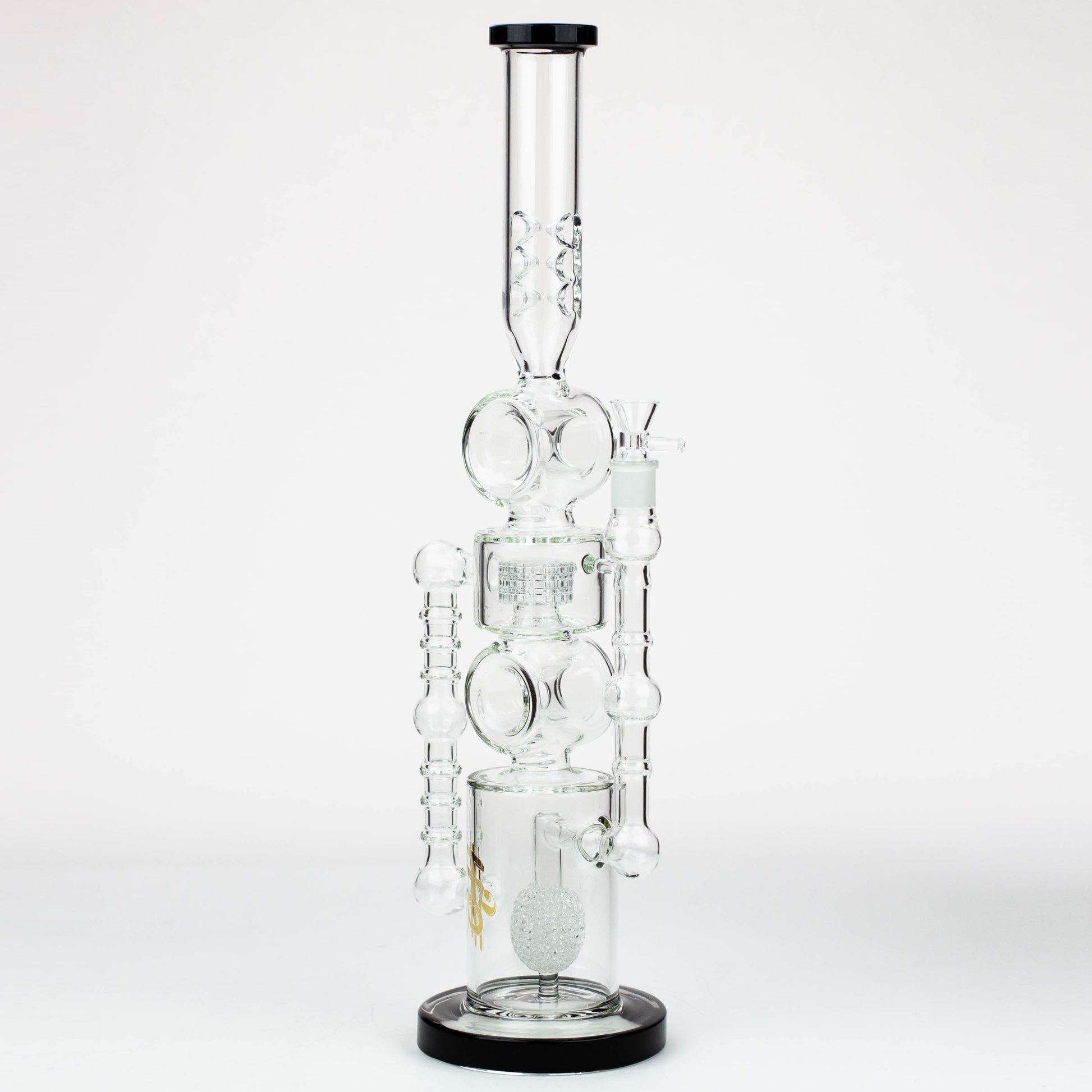 21" H2O Double ring glass water bong [H2O-24]_6