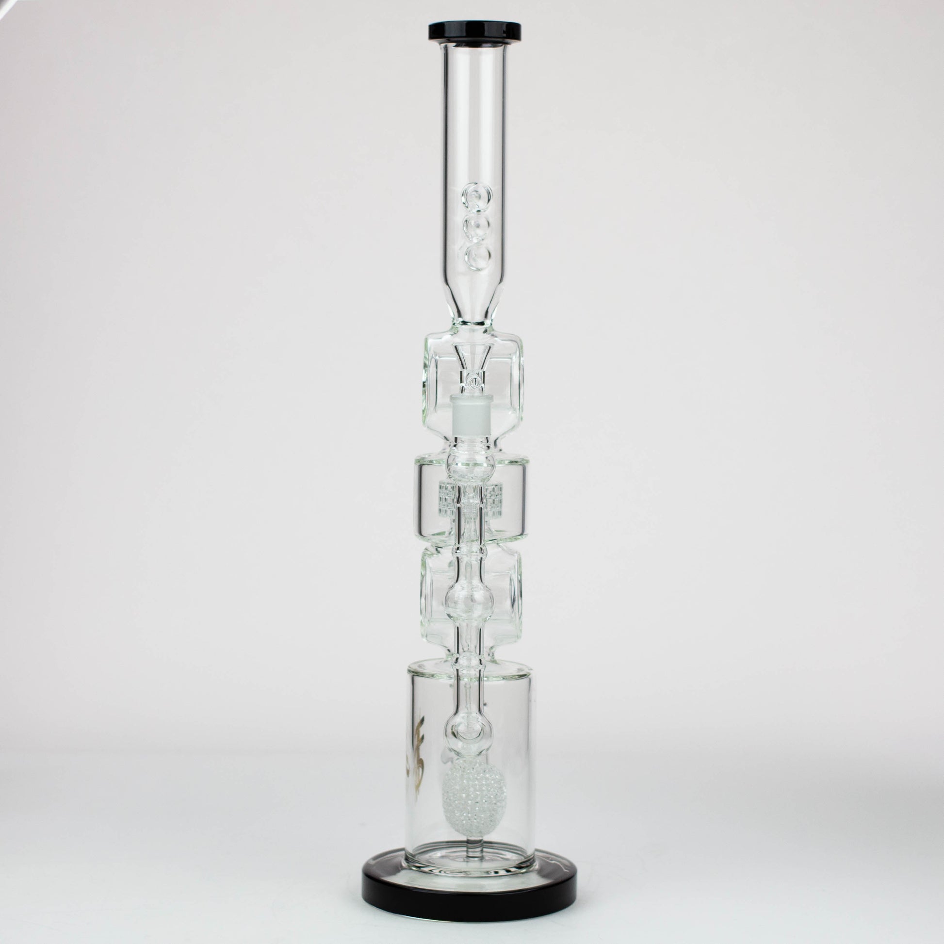 21" H2O Double ring glass water bong [H2O-24]_10