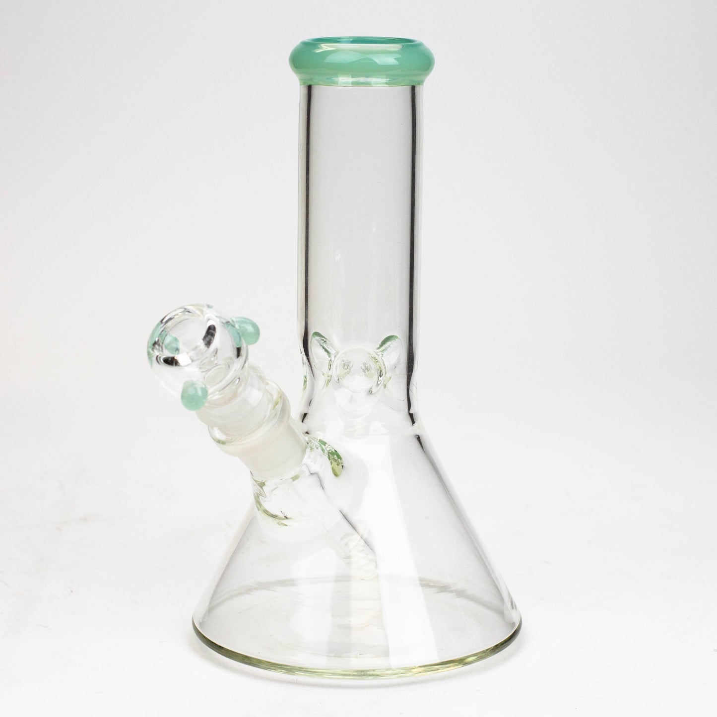 8" Classic beaker glass water bong_5