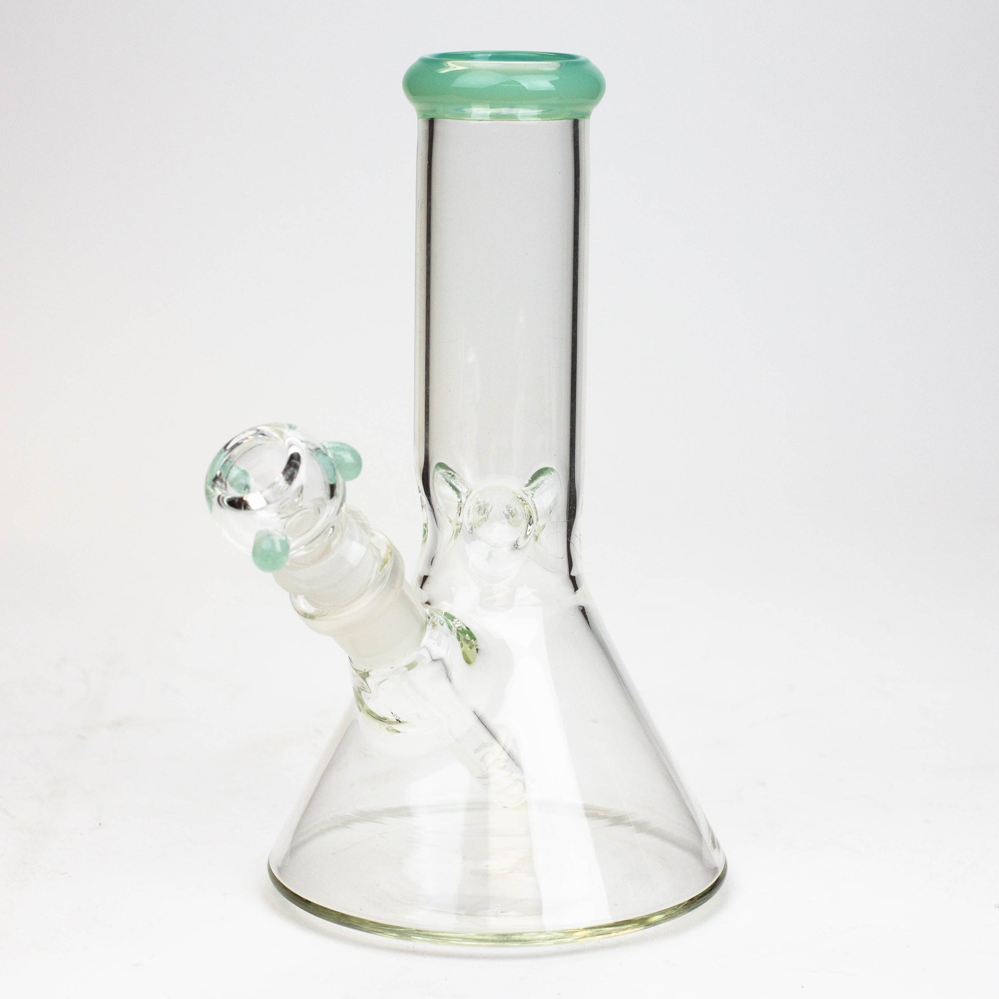 8" Classic beaker glass water bong_5