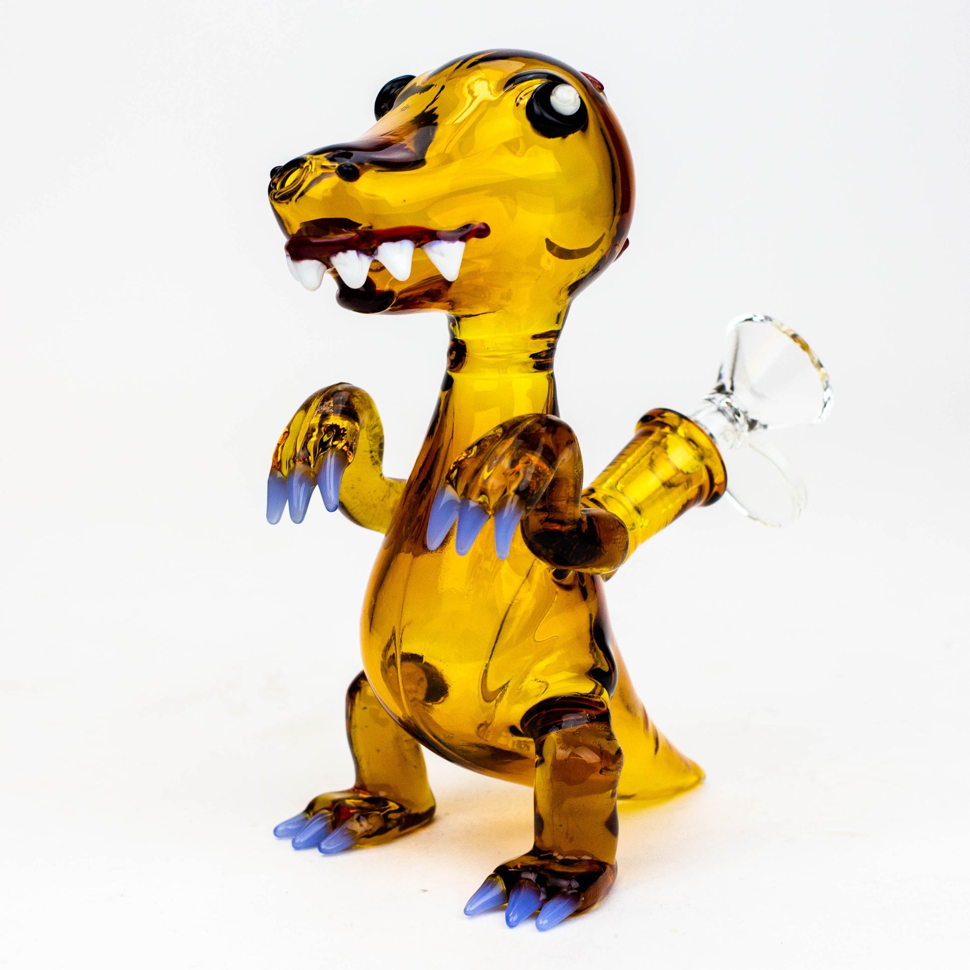 6" Dinosaur glass water bong_3