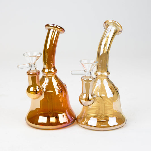 6" fixed 3 hole diffuser bell Metallic tinted bubbler [V16]_0