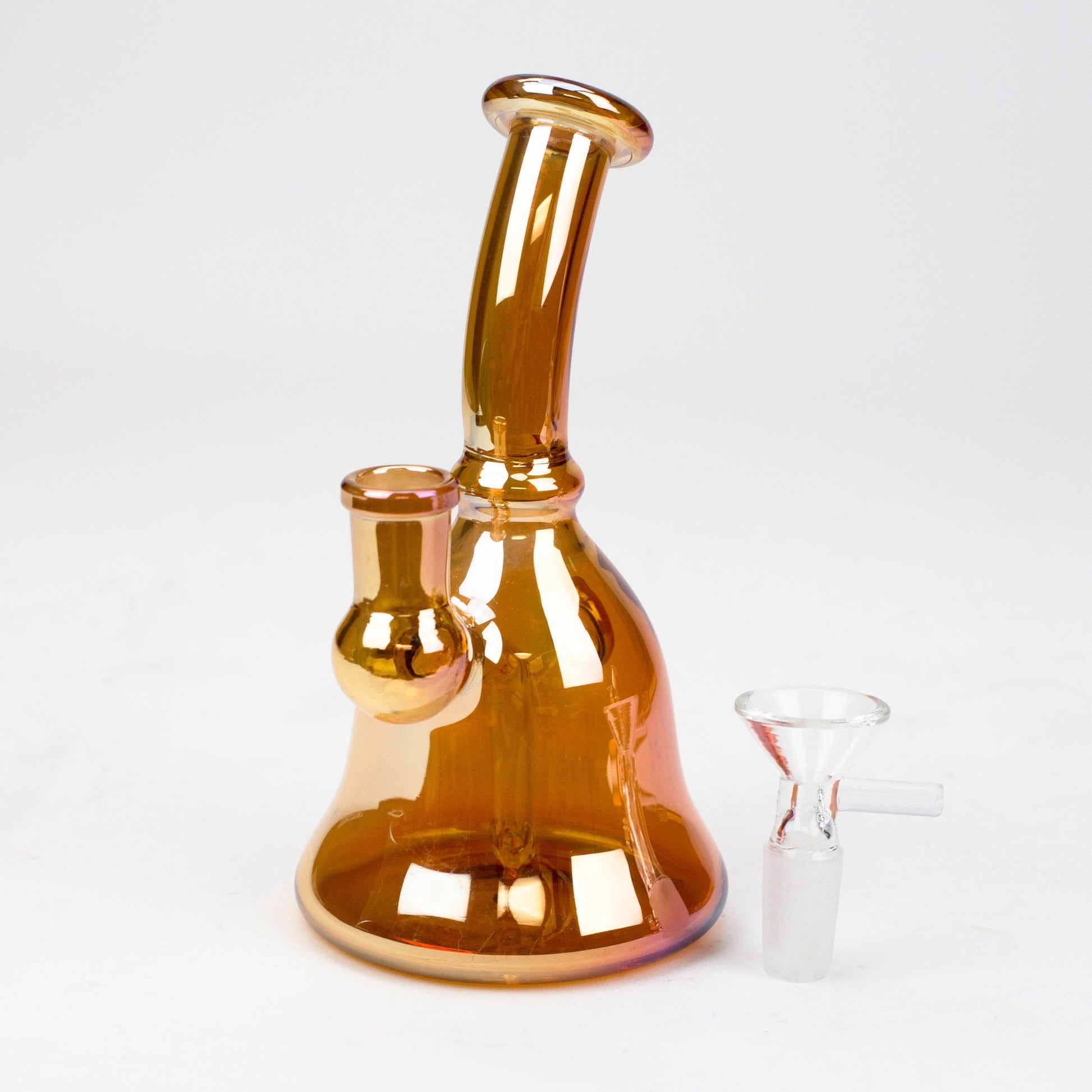 6" fixed 3 hole diffuser bell Metallic tinted bubbler [V16]_8