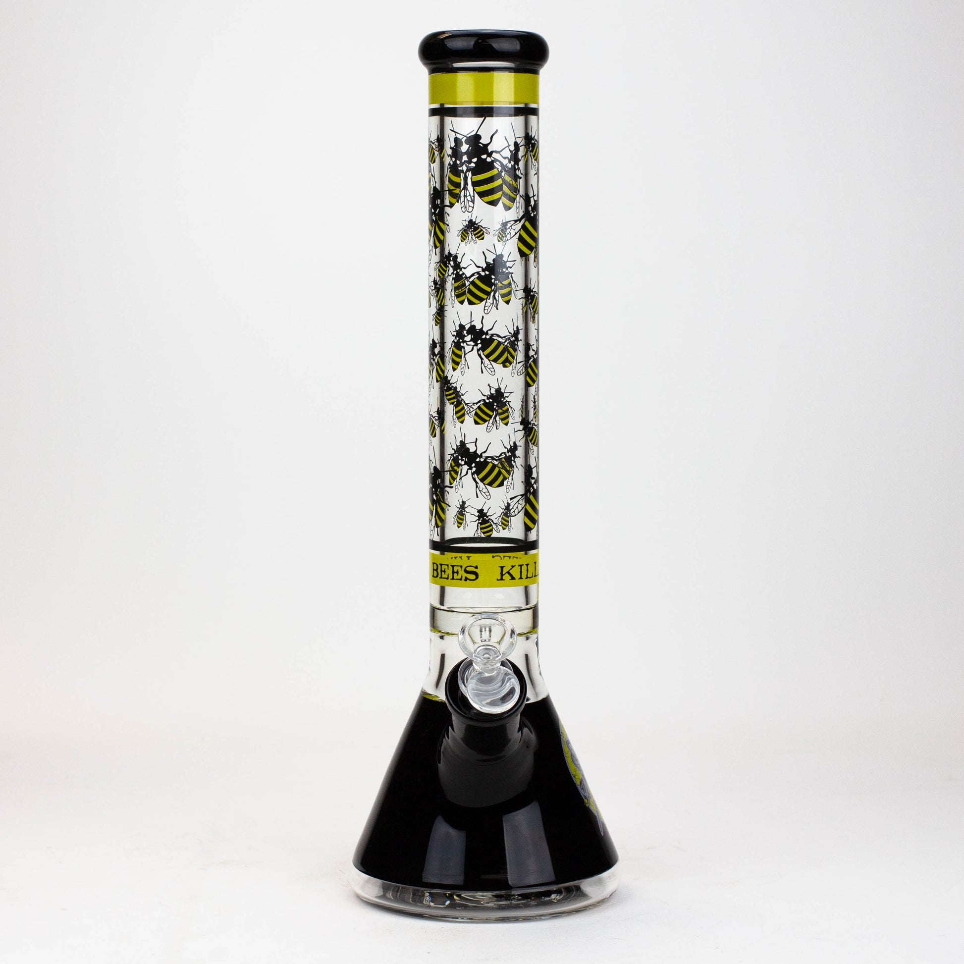 PROTECT YA NECK-15.5"  7 mm Glass water bong by Infyniti [Killa Bees]_3