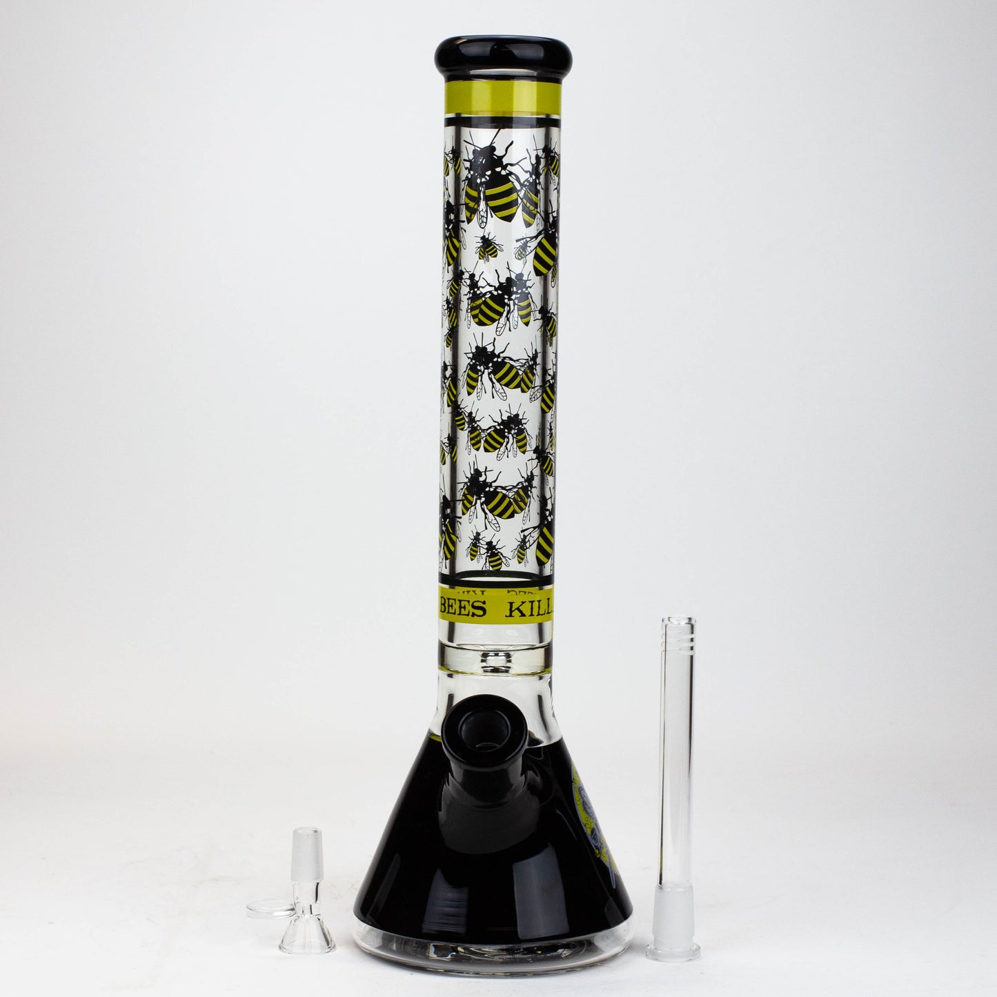 PROTECT YA NECK-15.5"  7 mm Glass water bong by Infyniti [Killa Bees]_1