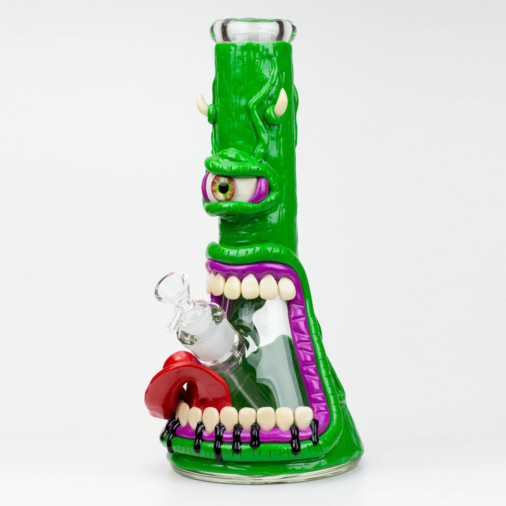 12.5"  Resin 3D artwork 7mm glass beaker water bong [TS110]_4