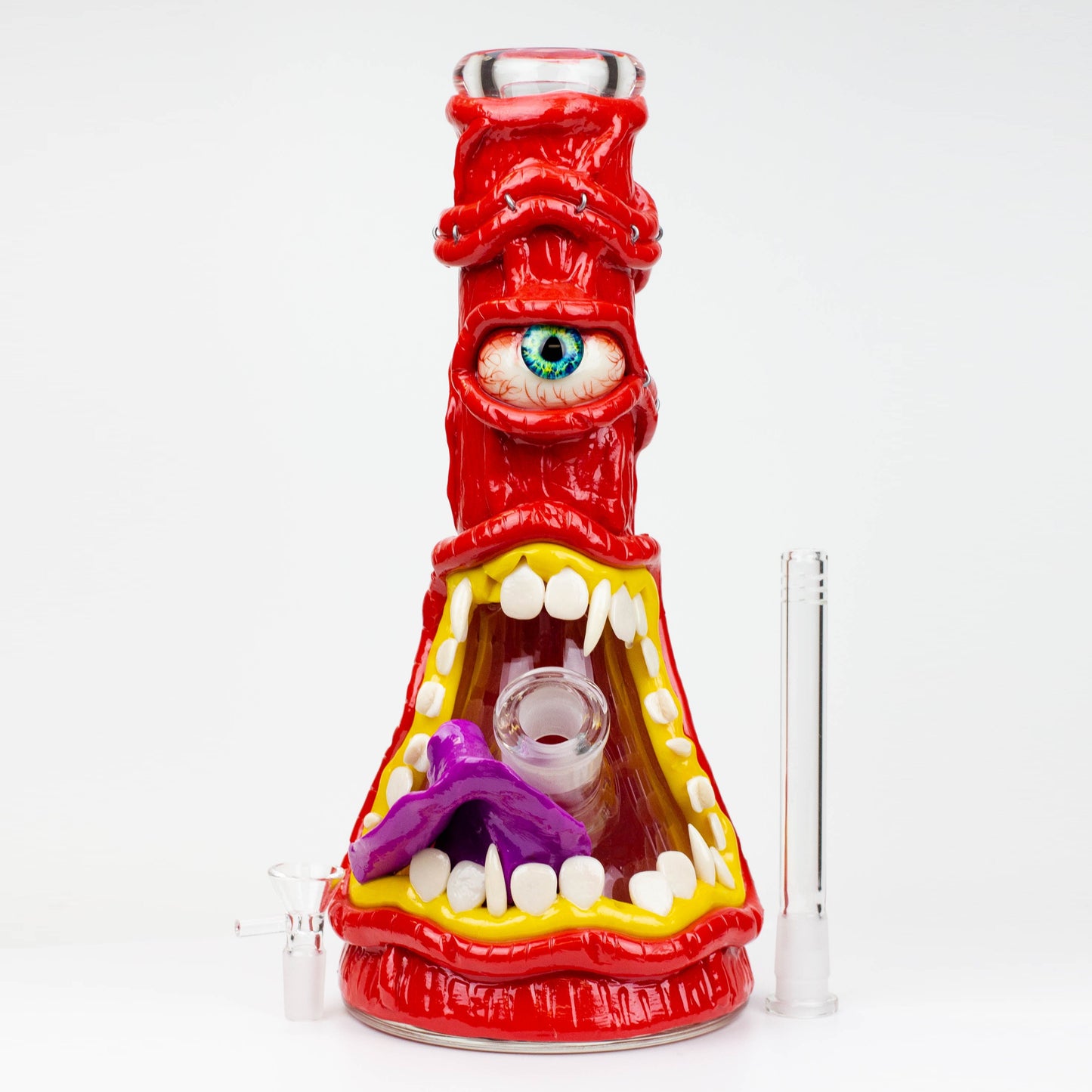 12.5"  Resin 3D artwork 7mm glass beaker water bong [TS101]_4