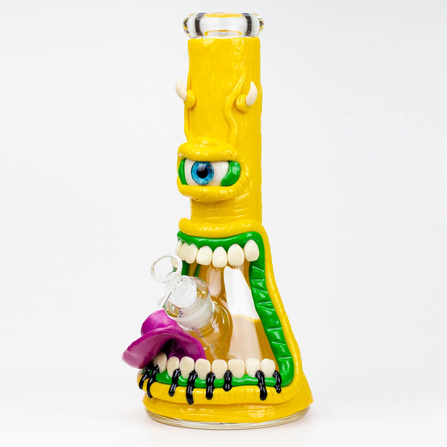 12.5"  Resin 3D artwork 7mm glass beaker water bong [TS110]_5