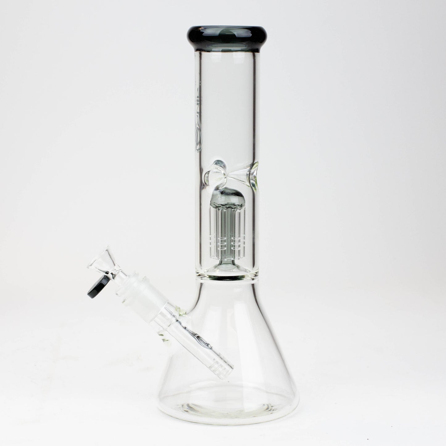 12" Genie-Tree arms color accented glass water bong_13