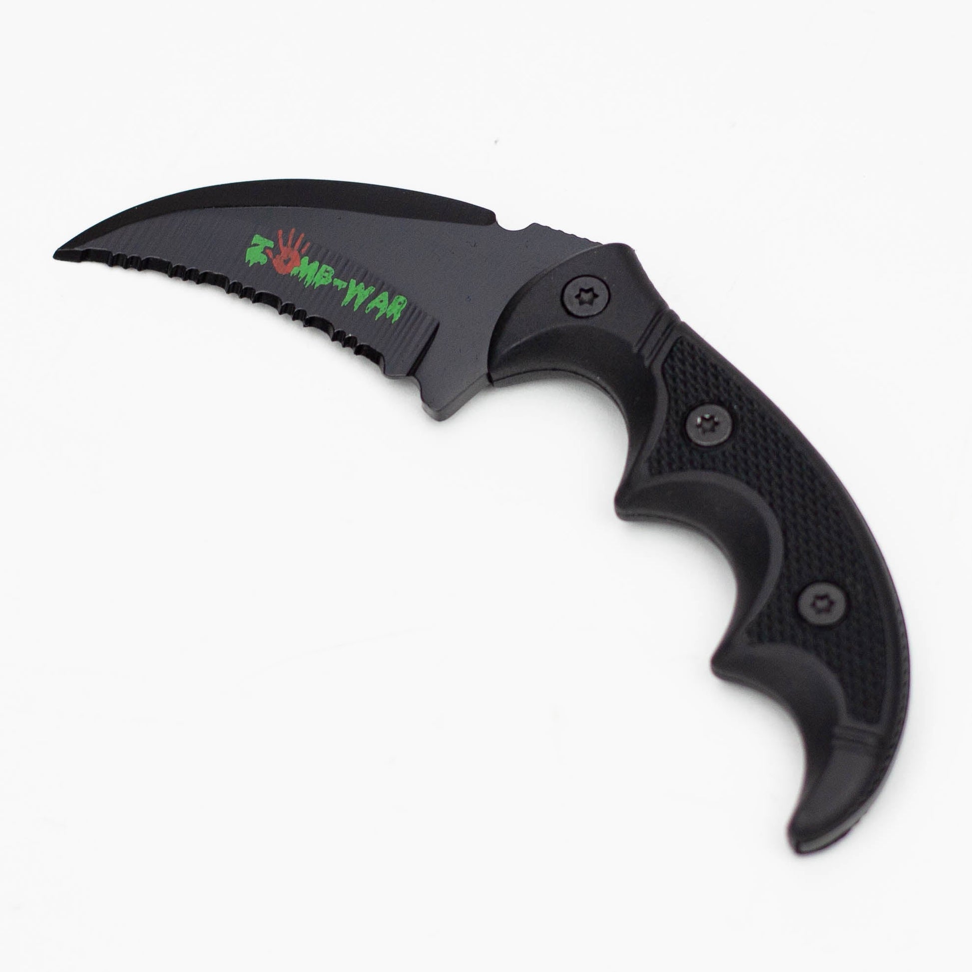 5.75" Zomb-War Black Boot Skinner  Knife with Sheath [8172]_2