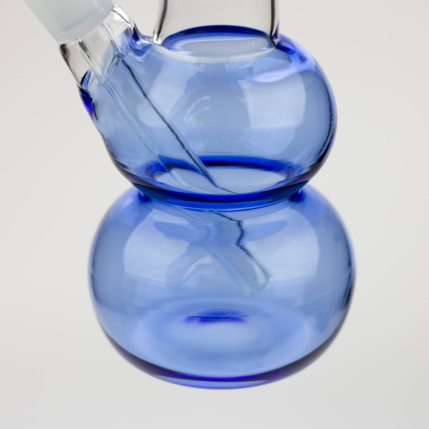 7" color  double ball glass water bong_8