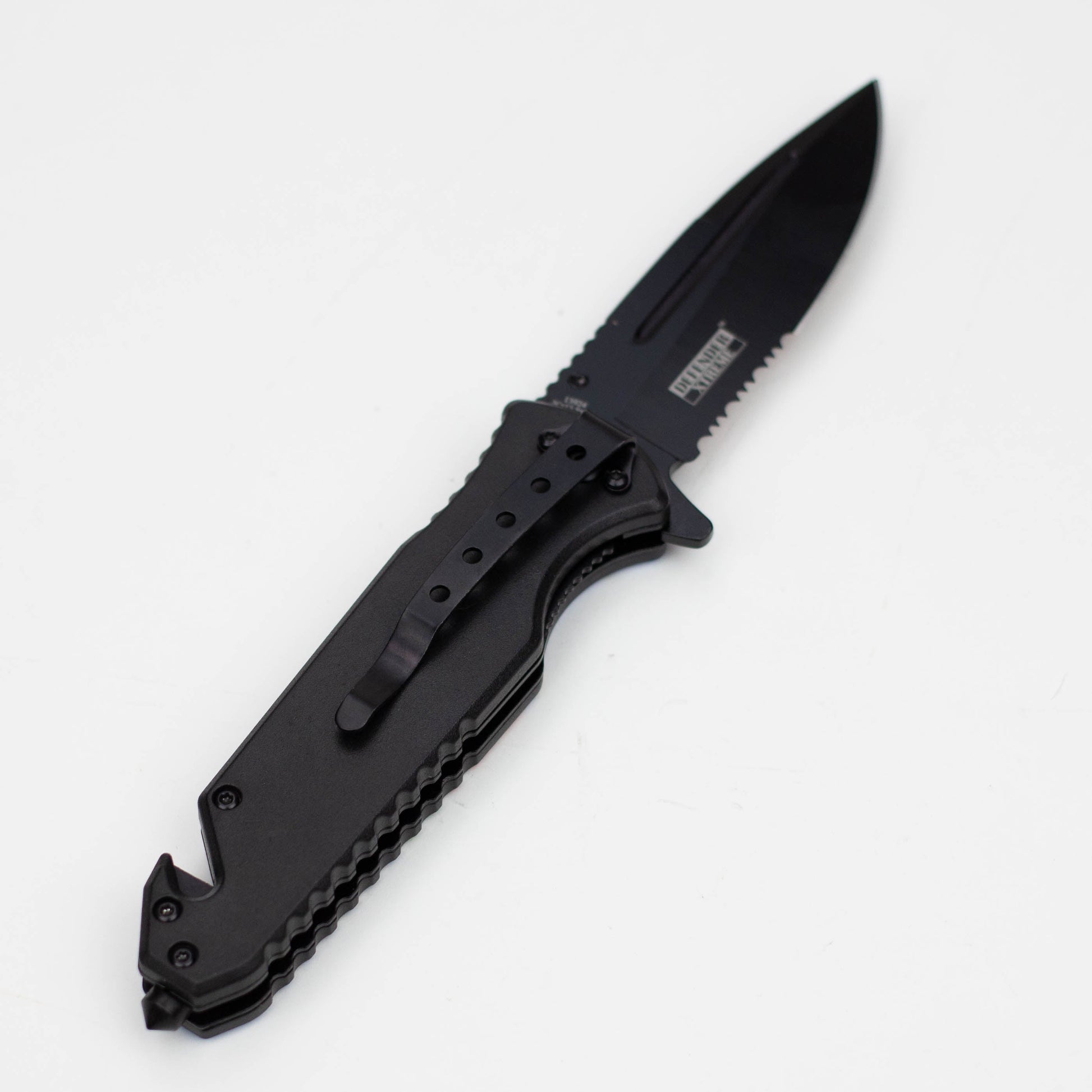 8.5" Lips Design - Folding Knife W/ Belt Cutte_7
