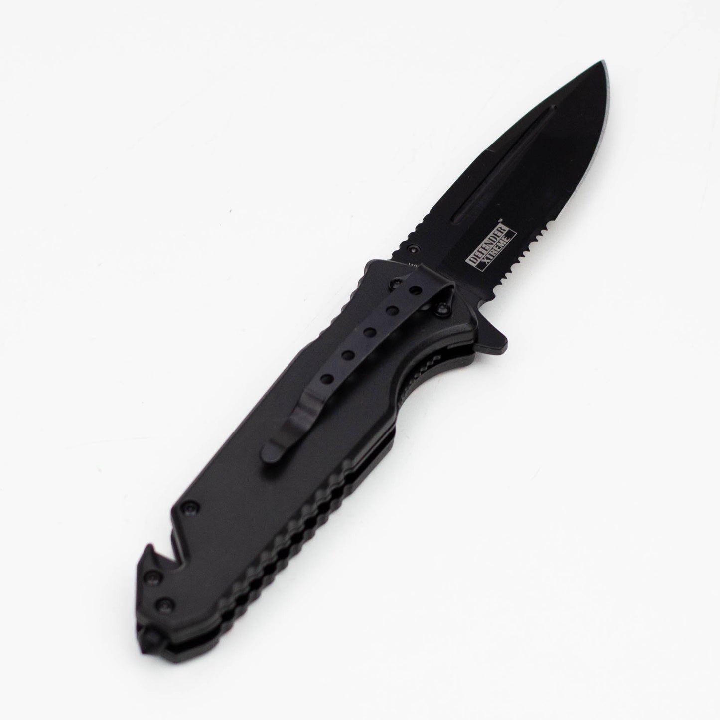 8.5" Hands Design - Folding Knife W/ Belt Cutte_5