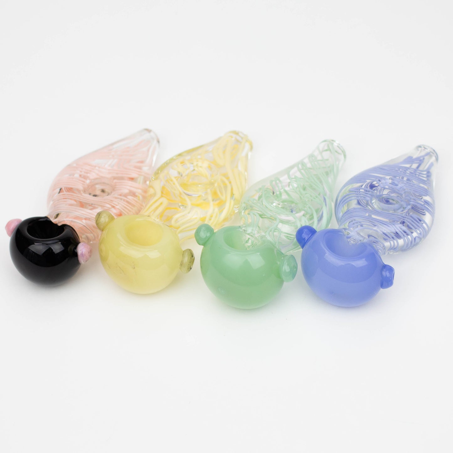 4.5" American color dounut soft glass hand pipe [AM02]_1