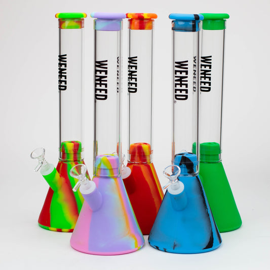 WENEED®- 12" Silicone Glass Beaker bong_0