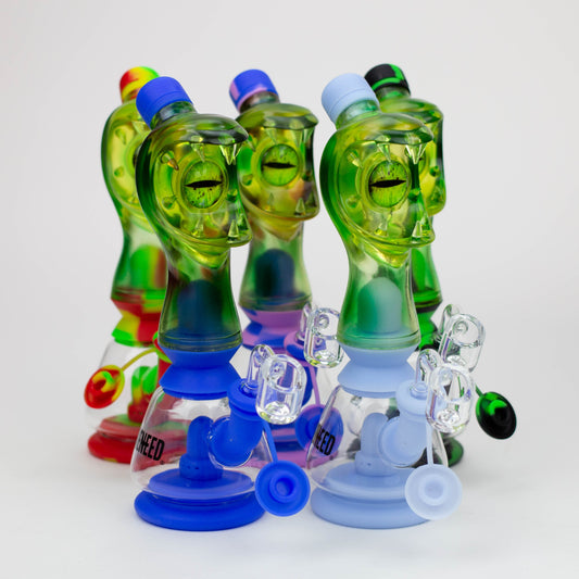 WENEED®- 9'' Leak Proof Monster Eyes Silicone Rig_0