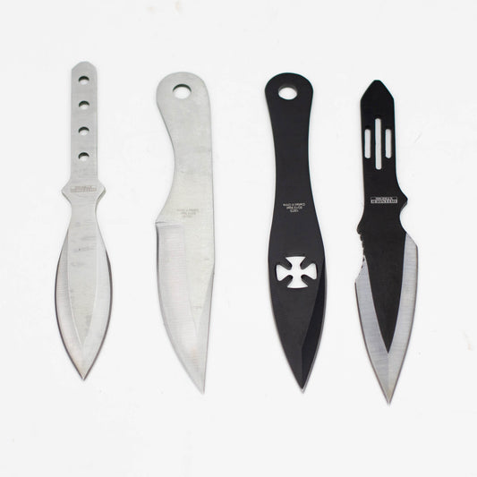 Defender 5.5"  Throwing Knife 24 Pc Set Stainless Steel 4 Styles [13273]_0