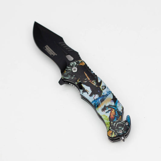 Defender-Xtreme  8.5" Queen Dragon - Folding Knife With Belt Clip [13166]_0