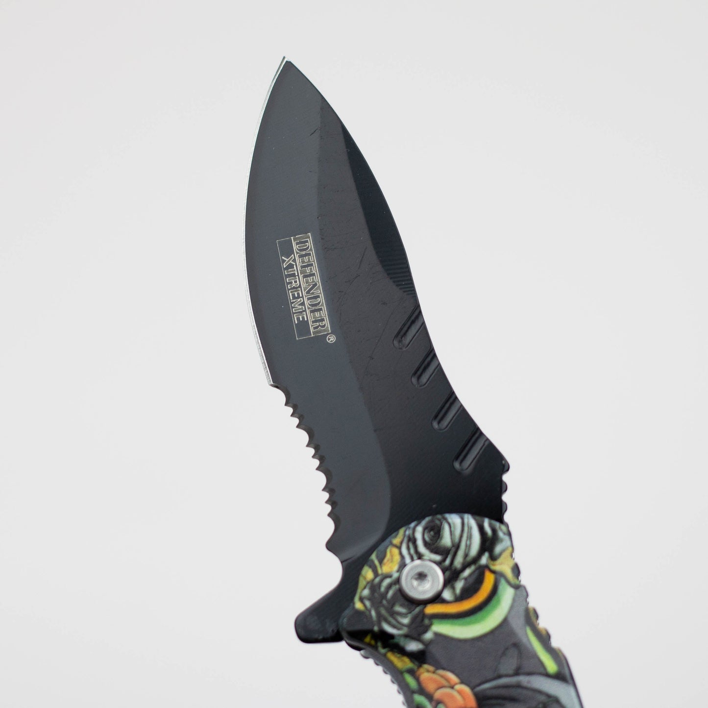 Defender-Xtreme  8.5" Snake Skull Folding Knife With Belt Clip [13170]_3