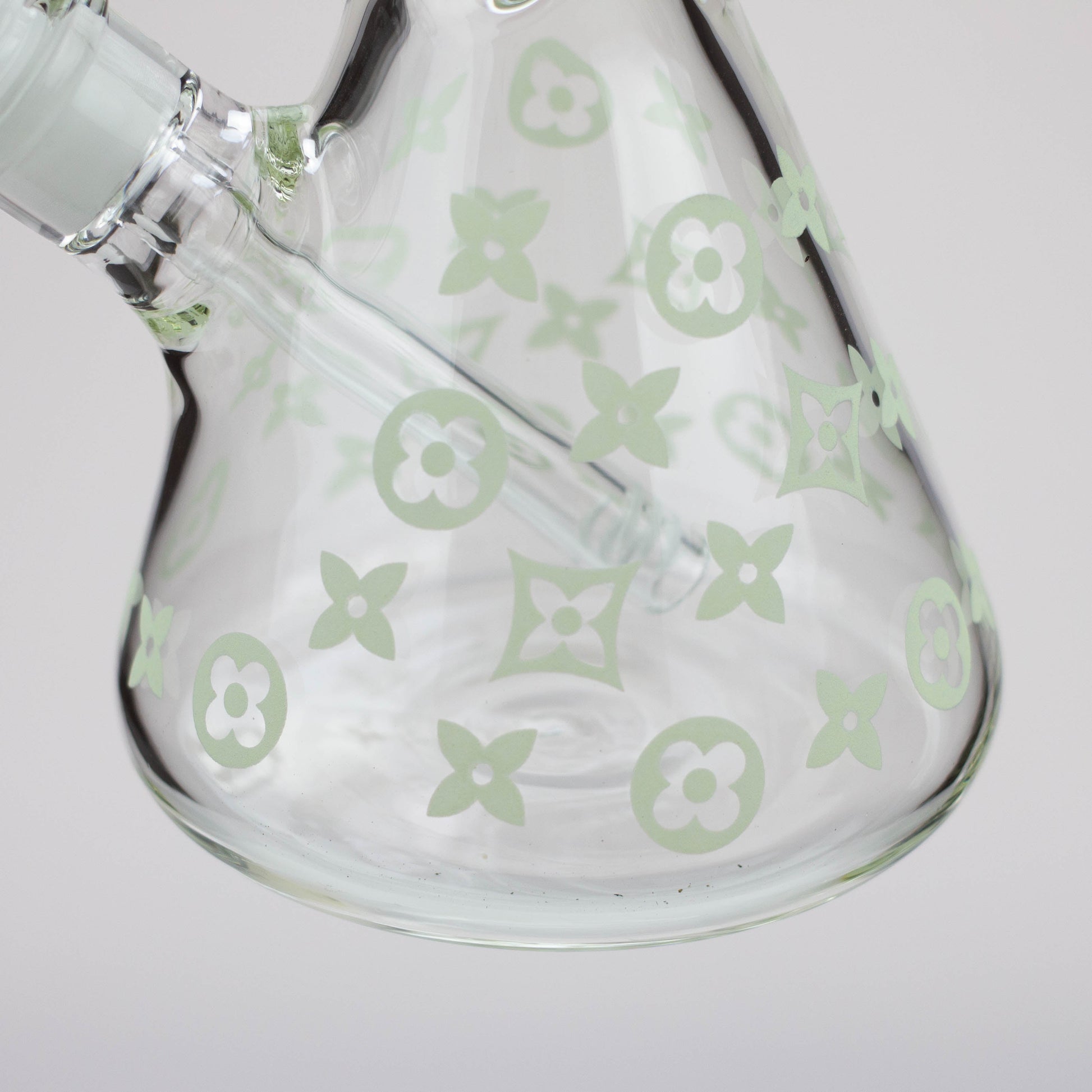 14" Luxury Pattern glow in the dark / 7mm / glass beaker bong [CH-107]_7