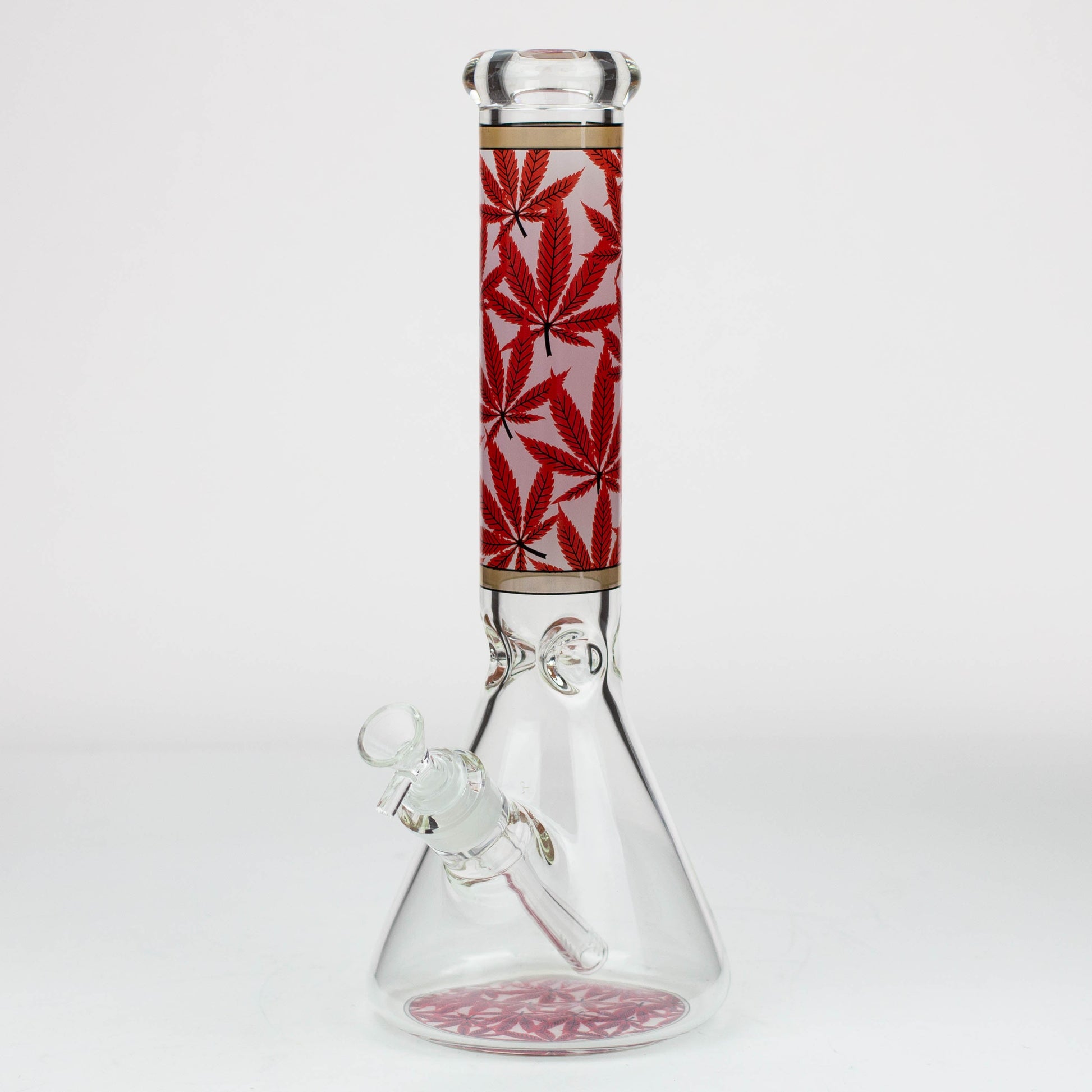 14" Leaf Pattern / 7mm / glass beaker bong [A21]_0