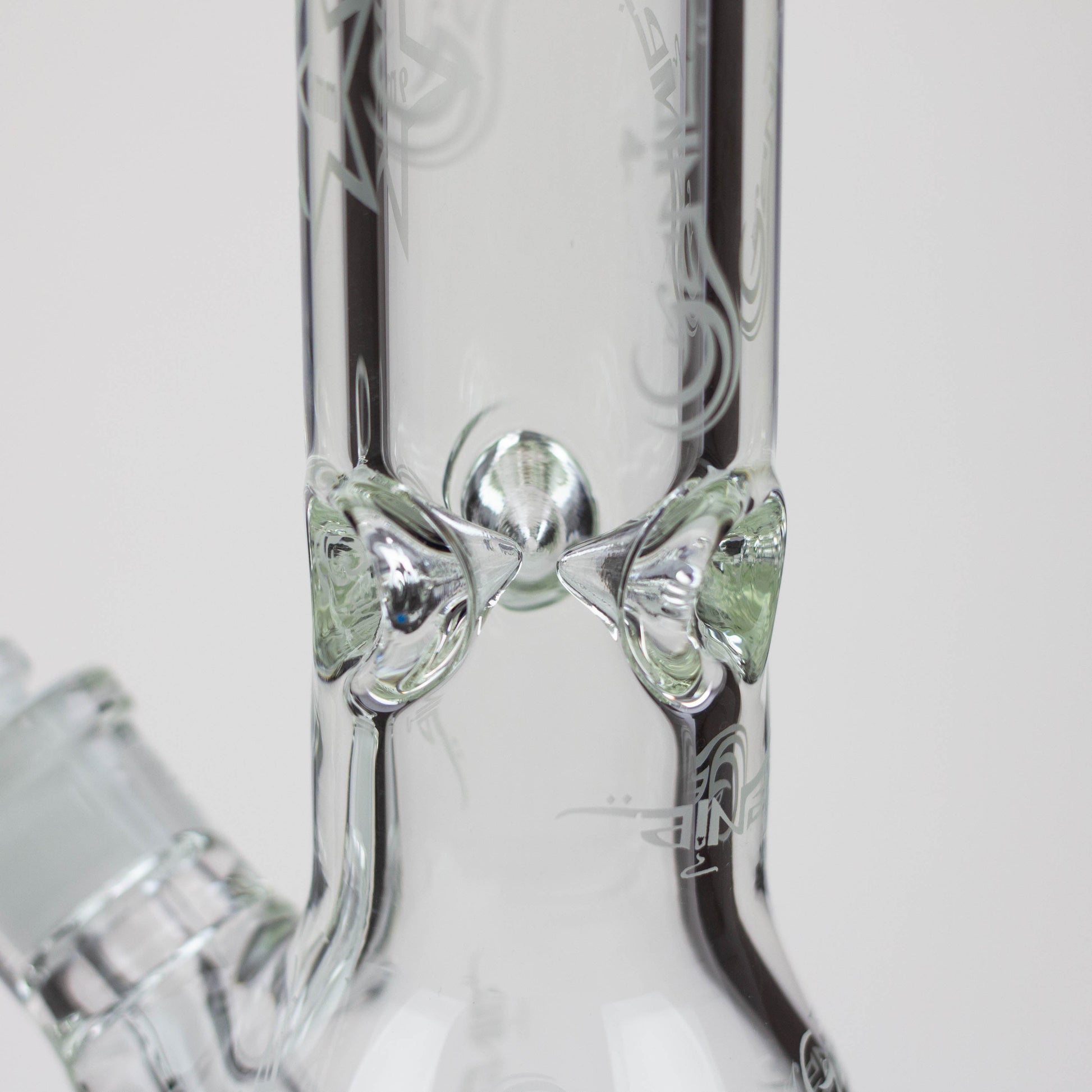 16" Genie pattern 9 mm clear glass water bong [20024]_5