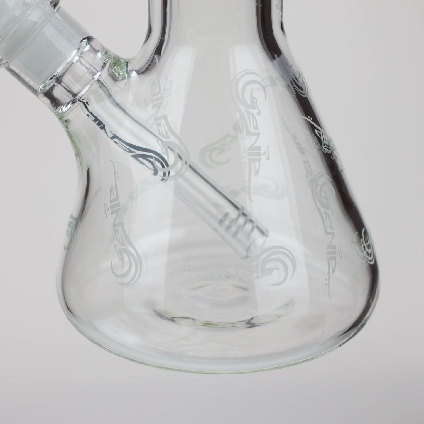 16" Genie pattern 9 mm clear glass water bong [20024]_7