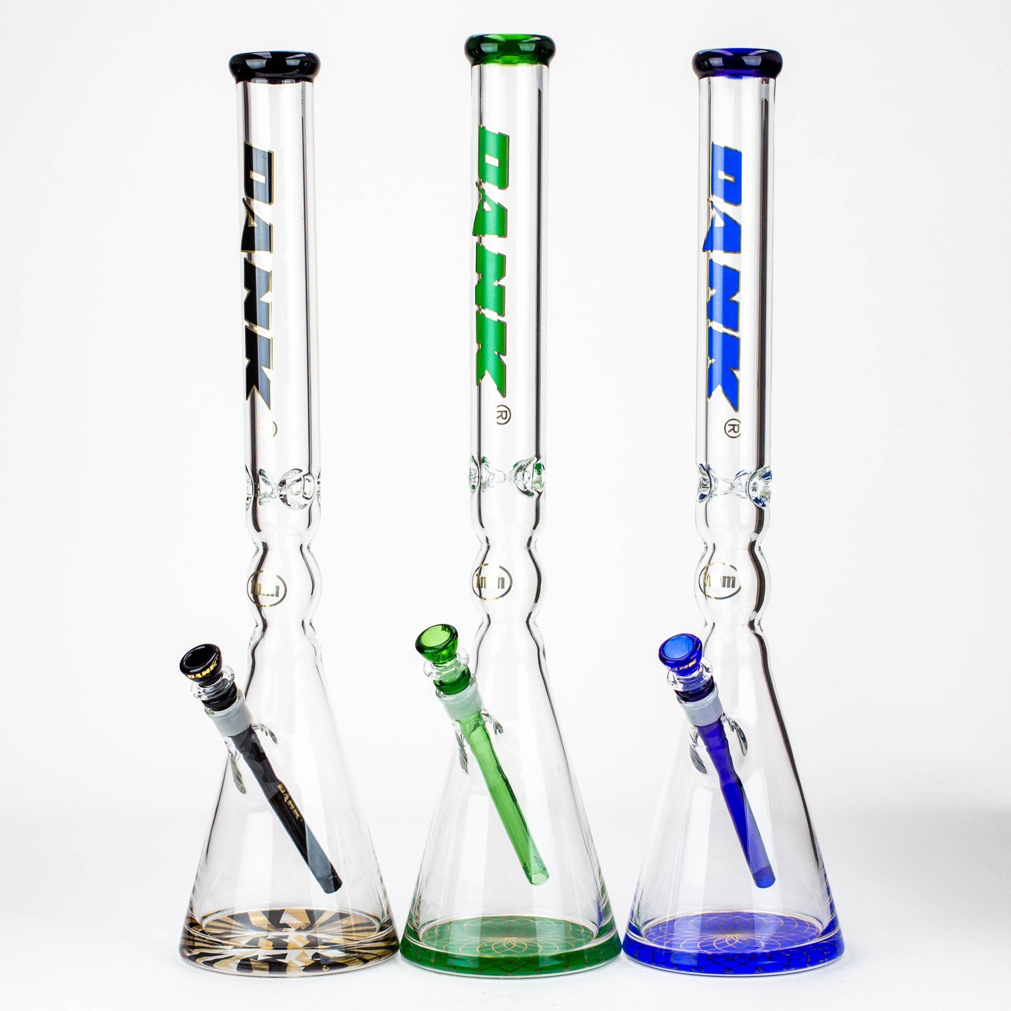 24" DANK 7 mm curved tube beaker water bong_0