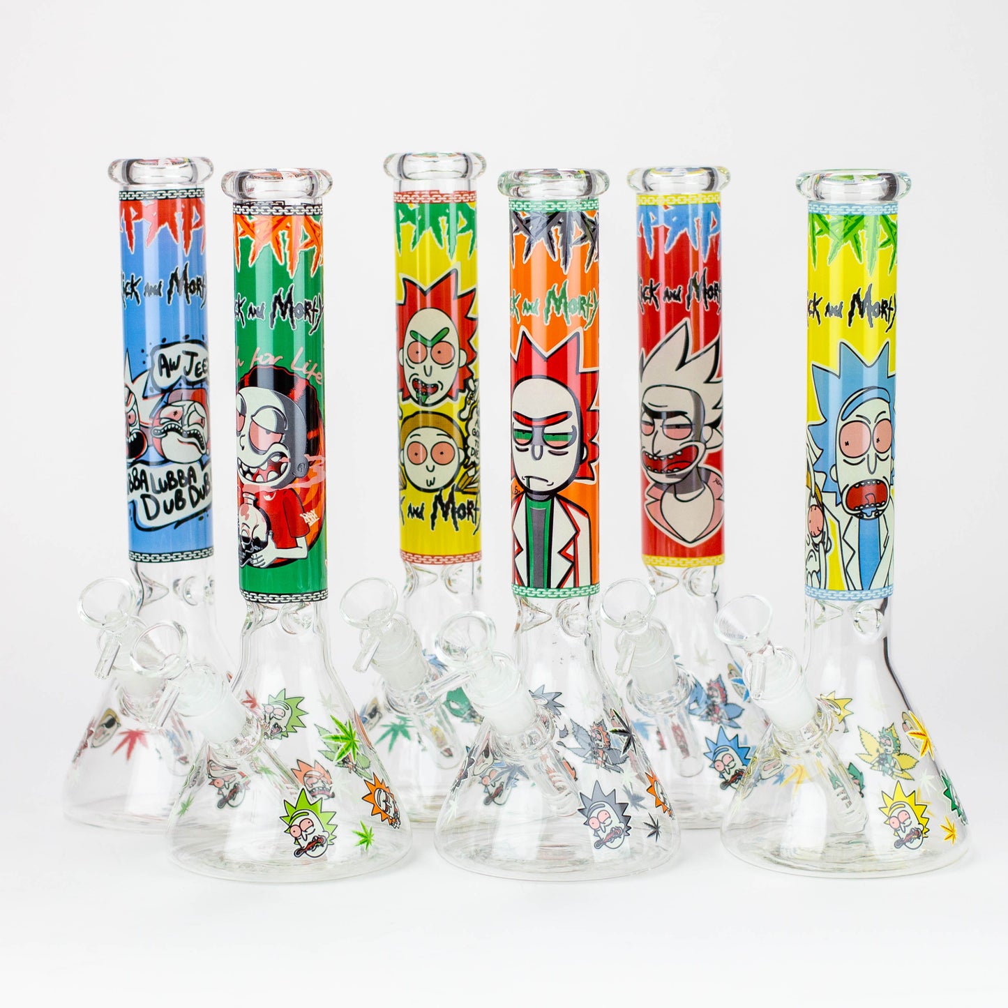 12" RM Cartoon glass water bong-Glow in the dark [GBT21002]_7