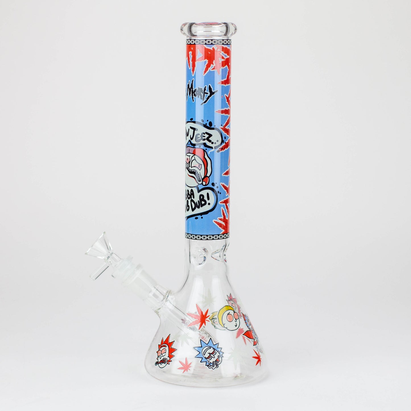 12" RM Cartoon glass water bong-Glow in the dark [GBT21002]_1