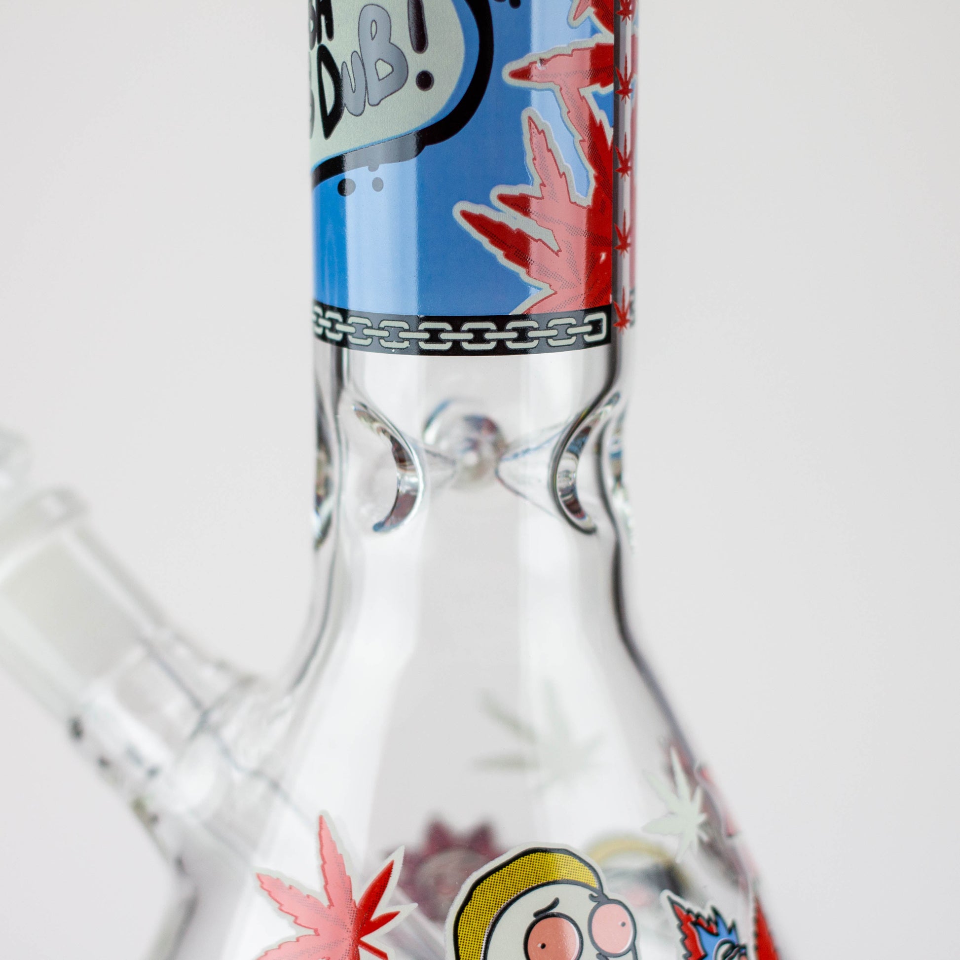 12" RM Cartoon glass water bong-Glow in the dark [GBT21002]_3