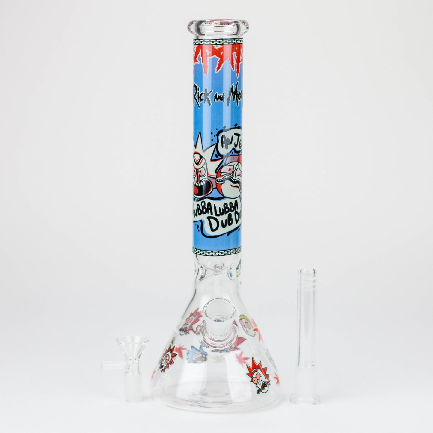 12" RM Cartoon glass water bong-Glow in the dark [GBT21002]_6