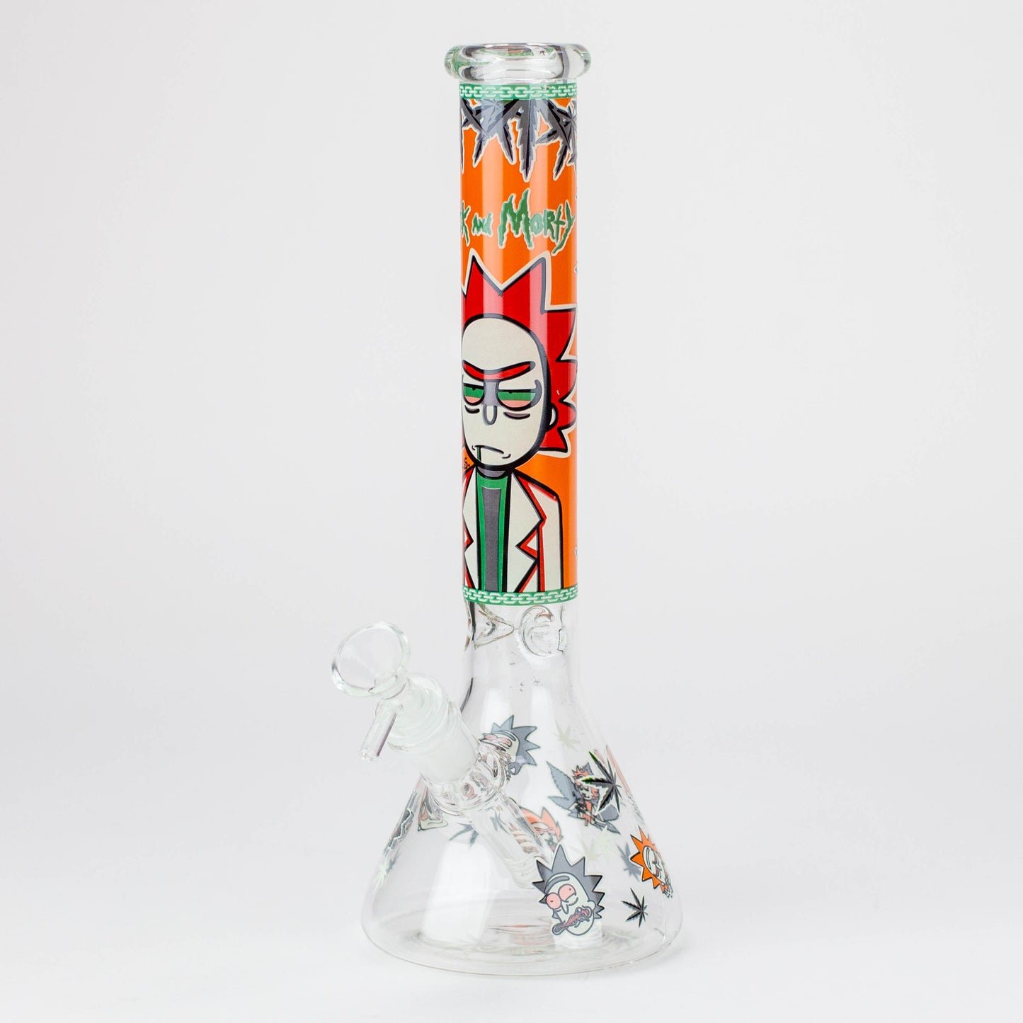 12" RM Cartoon glass water bong-Glow in the dark [GBT21002]_12