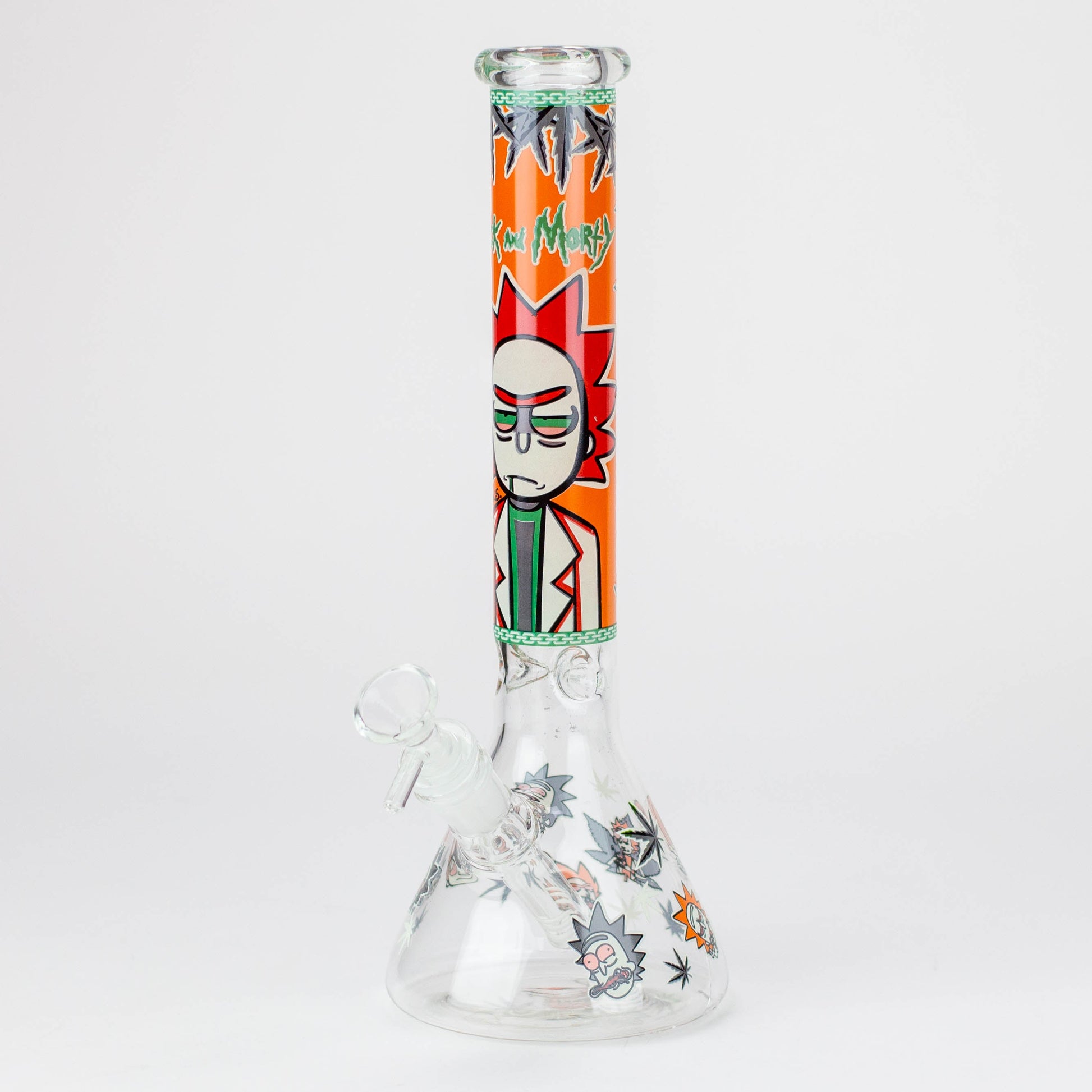 12" RM Cartoon glass water bong-Glow in the dark [GBT21002]_12