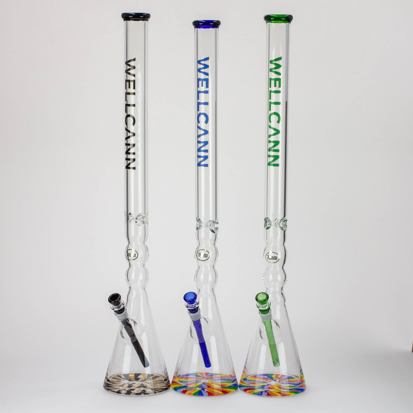 32" WellCann 7 mm curved tube beaker water bong with thick base_0