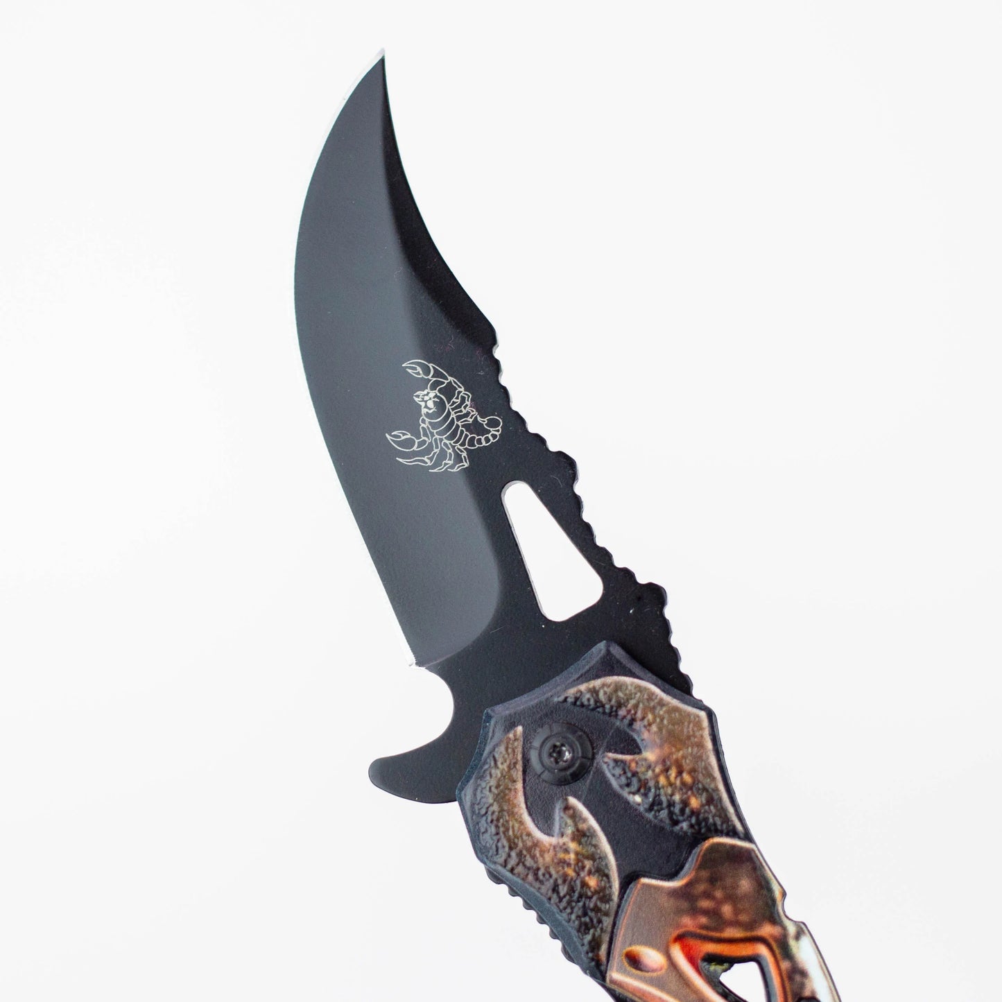 8.5" Tiger-USA® Scorpion black pocket knife [SJ-189-BK]_3