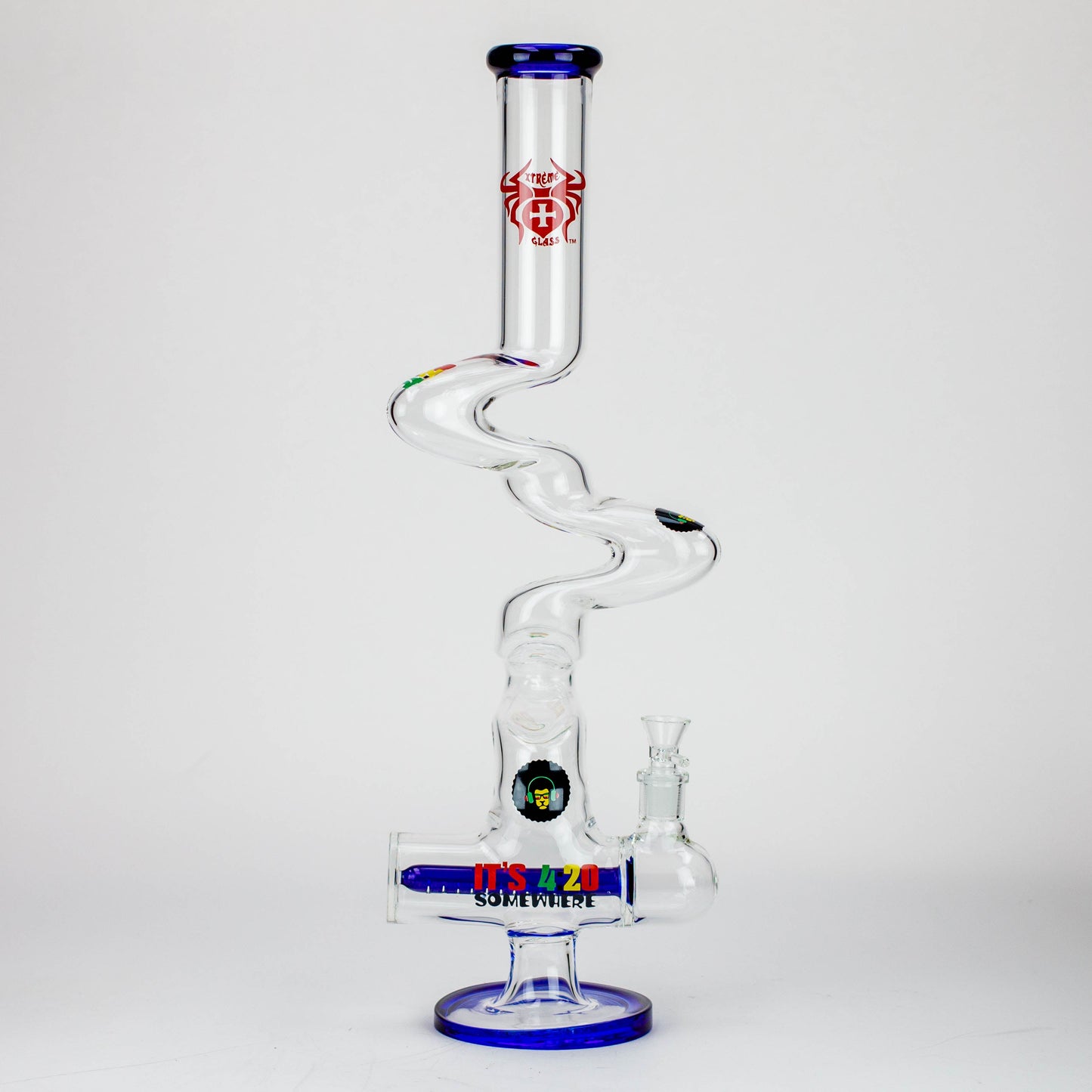 21" Xtream Kink Zong inline diffuser glass water bong [XTR-Z021]_0